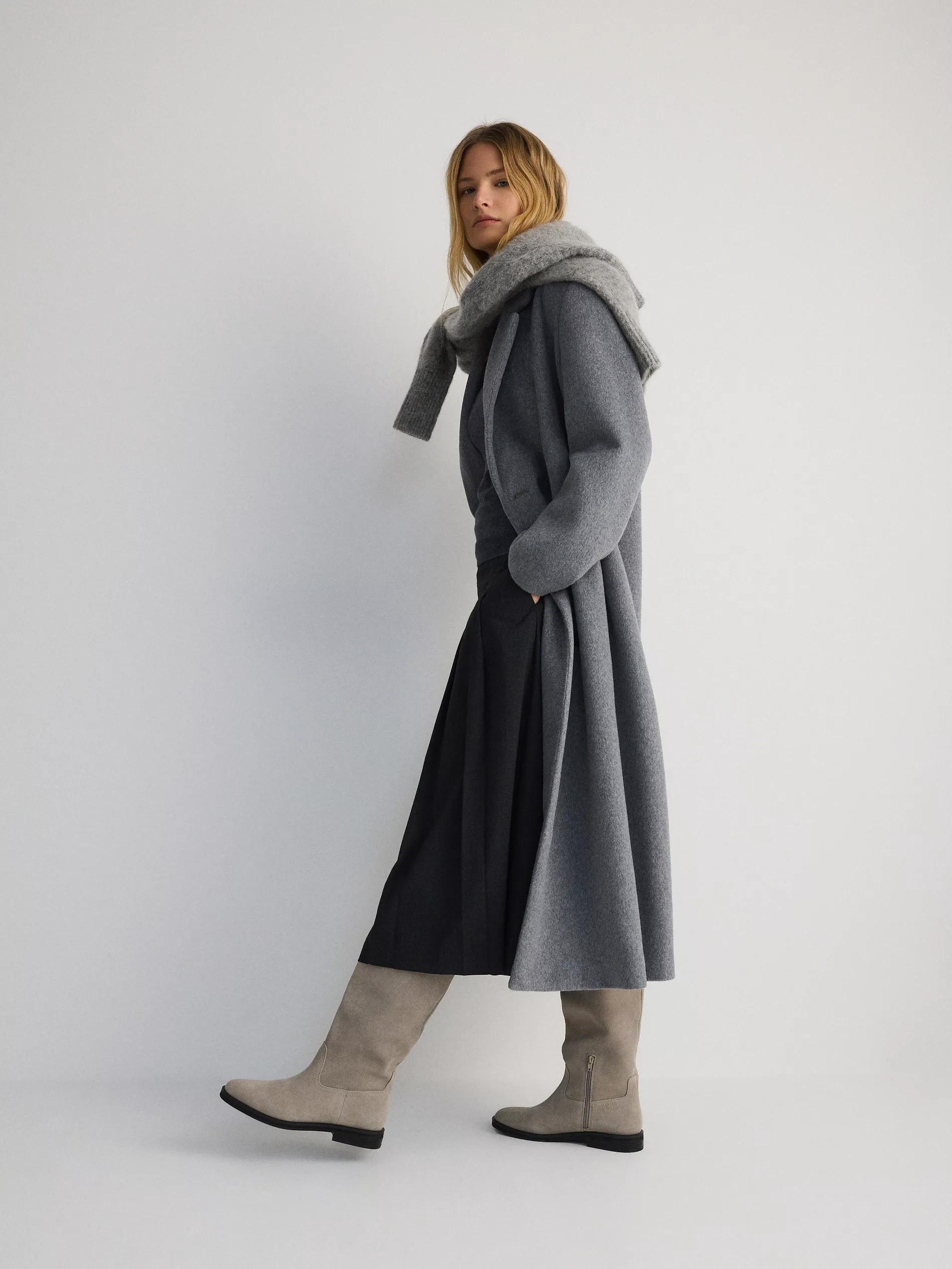 Grey Suede High Boots, , large image number 1