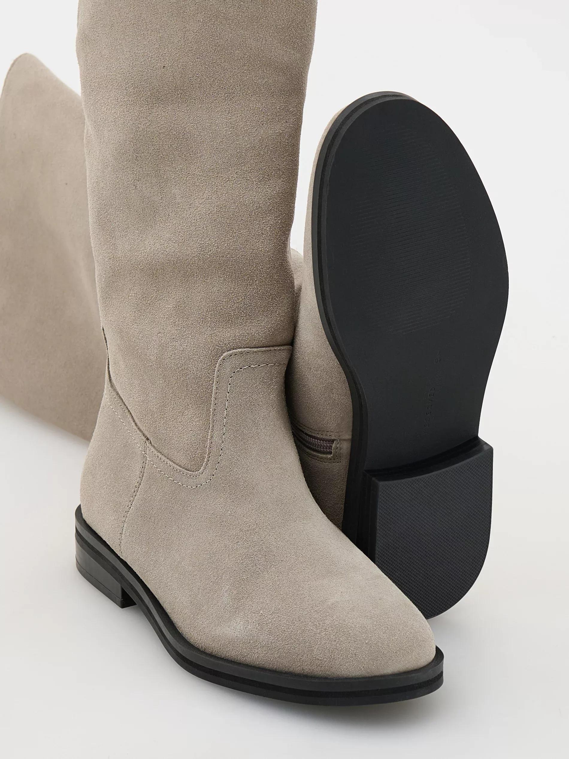 Grey Suede High Boots, , large image number 4