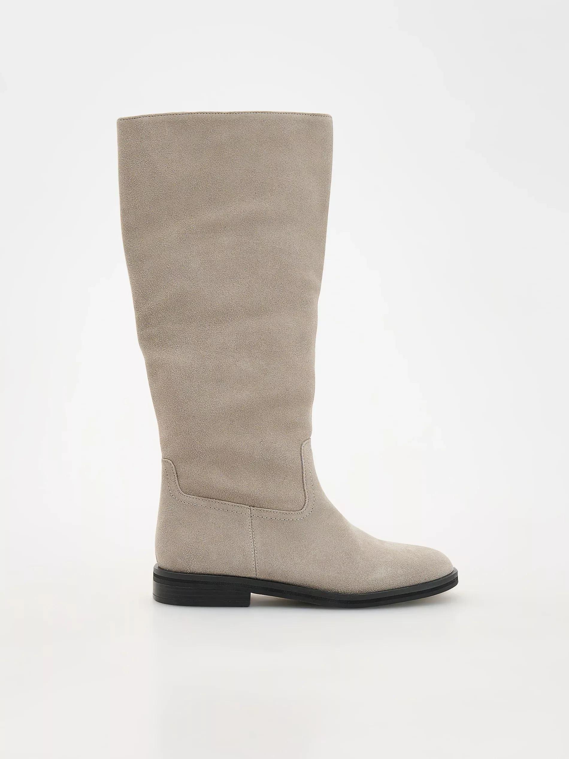 Grey Suede High Boots, , large image number 5