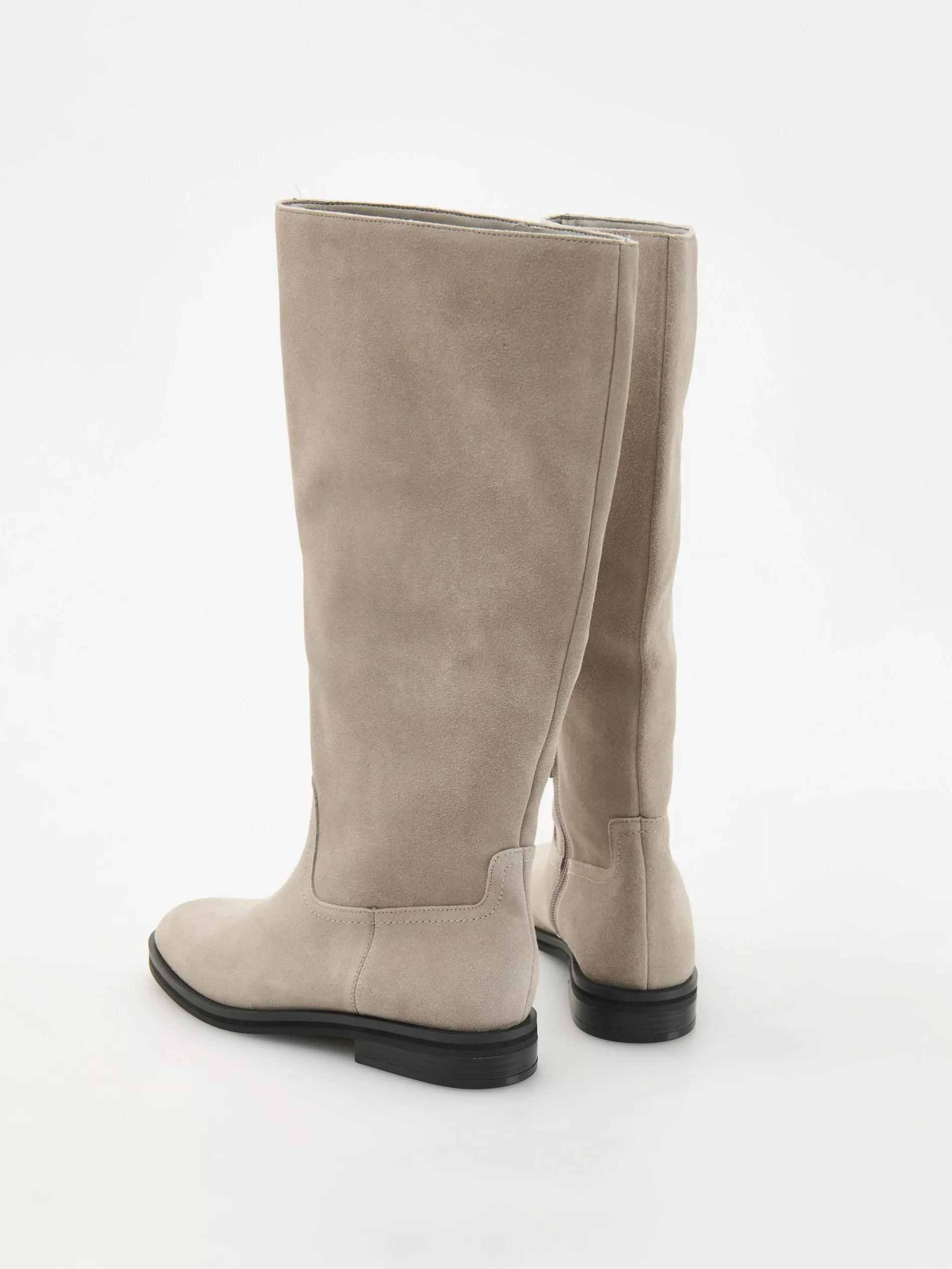 Grey Suede High Boots, , large image number 6