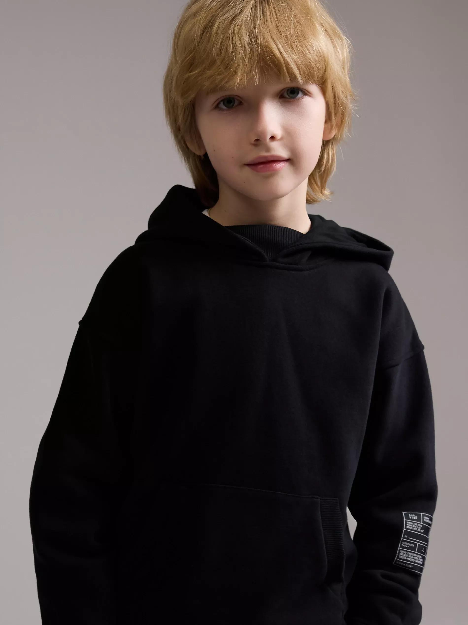 Black Jogging Top, Kids Boy, , large image number 2