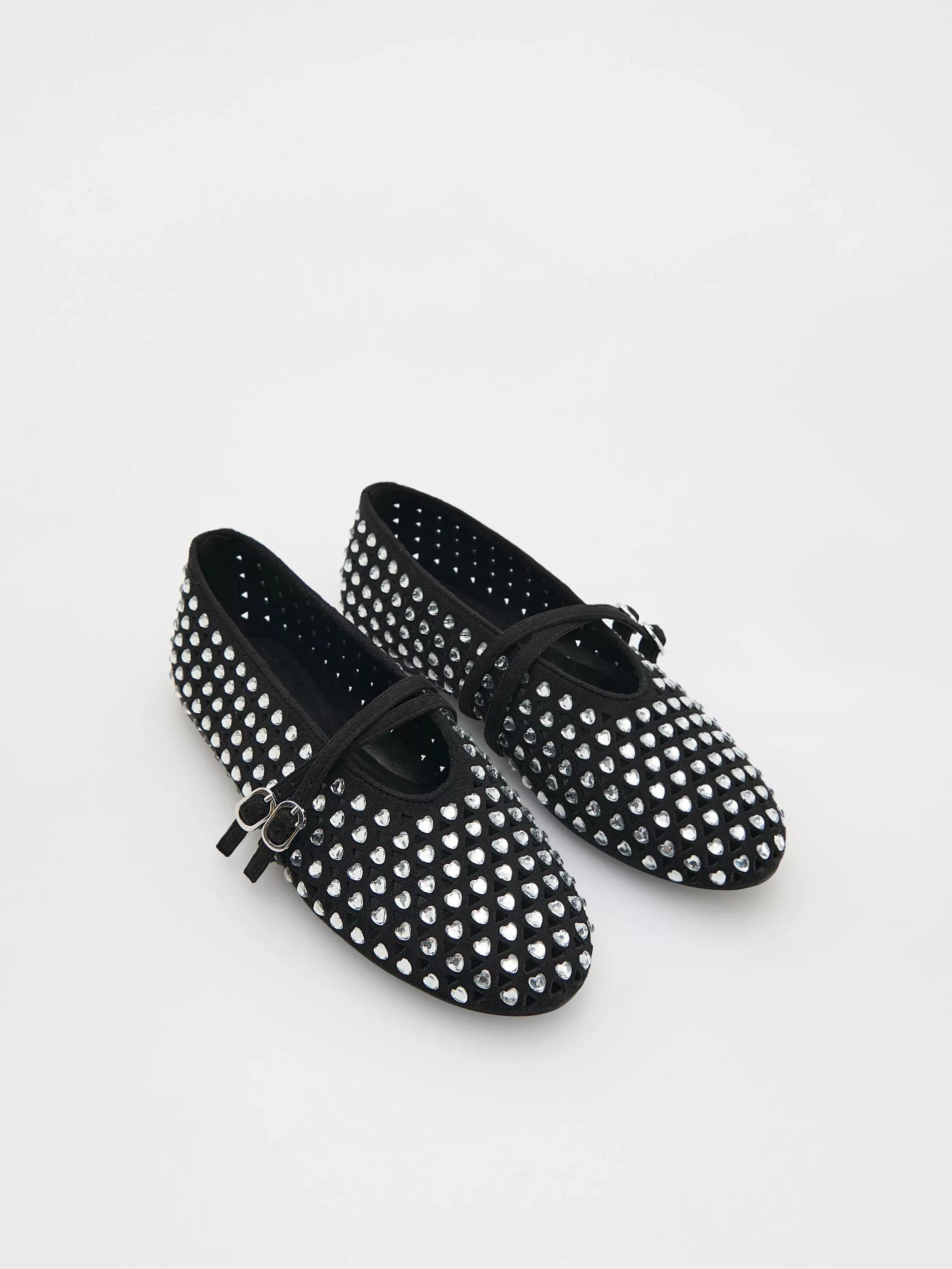 Black Ballerinas Flat Shoes, , large image number 2