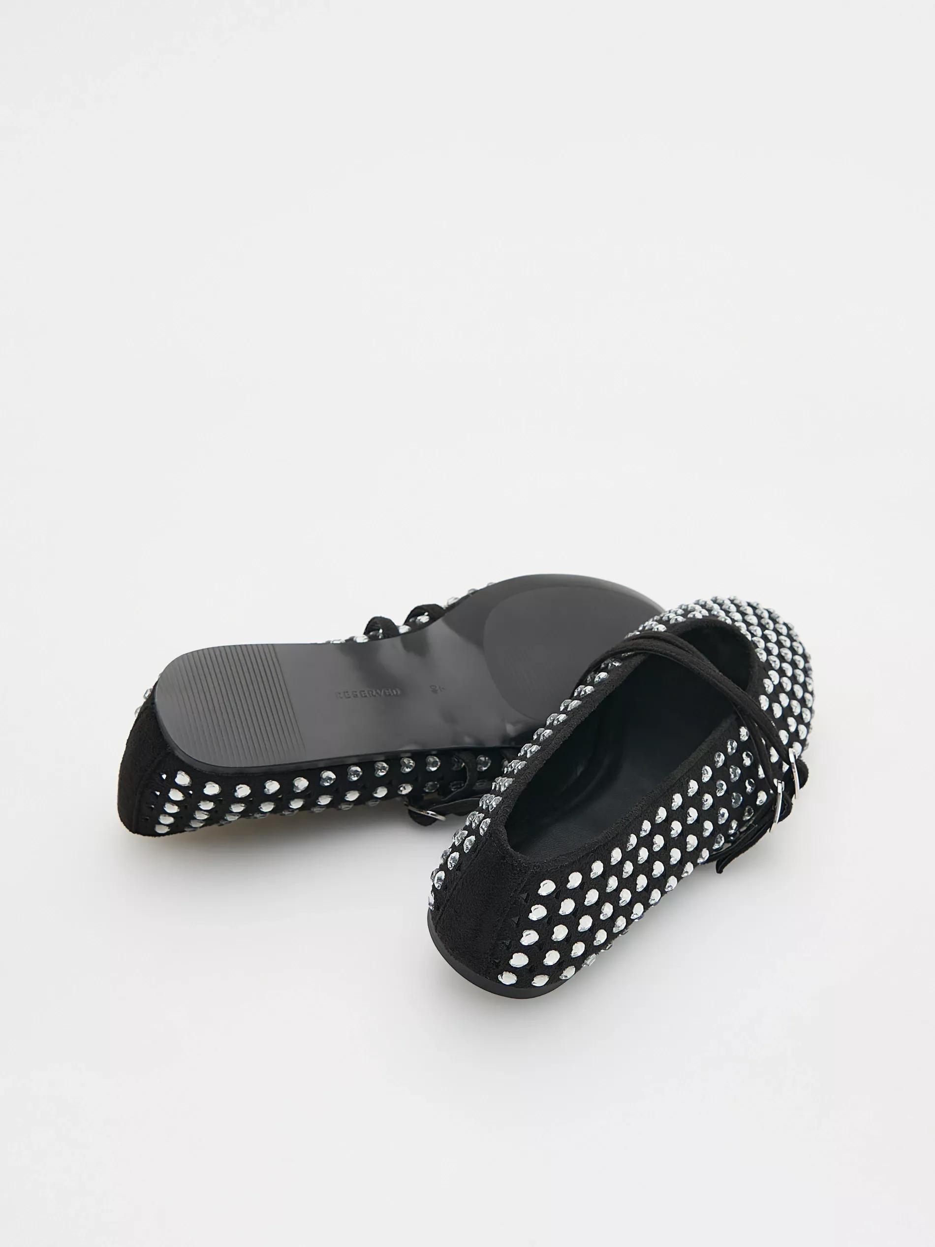 Black Ballerinas Flat Shoes, , large image number 4