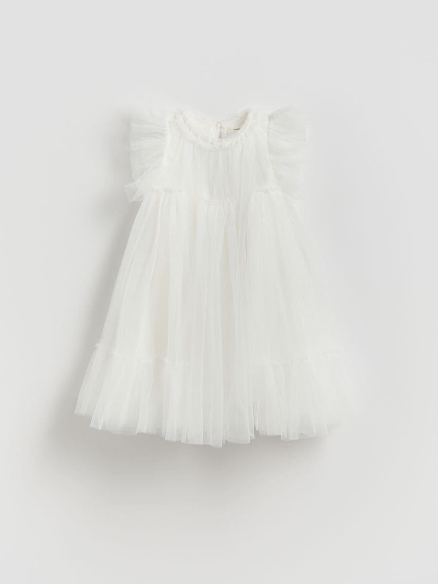 Cream Tulle Dress, Ivory, large image number 2