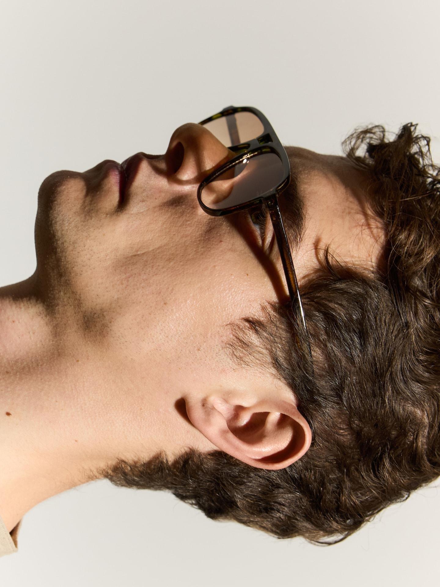 Brown Aviator Sunglasses, Brown, large image number 0