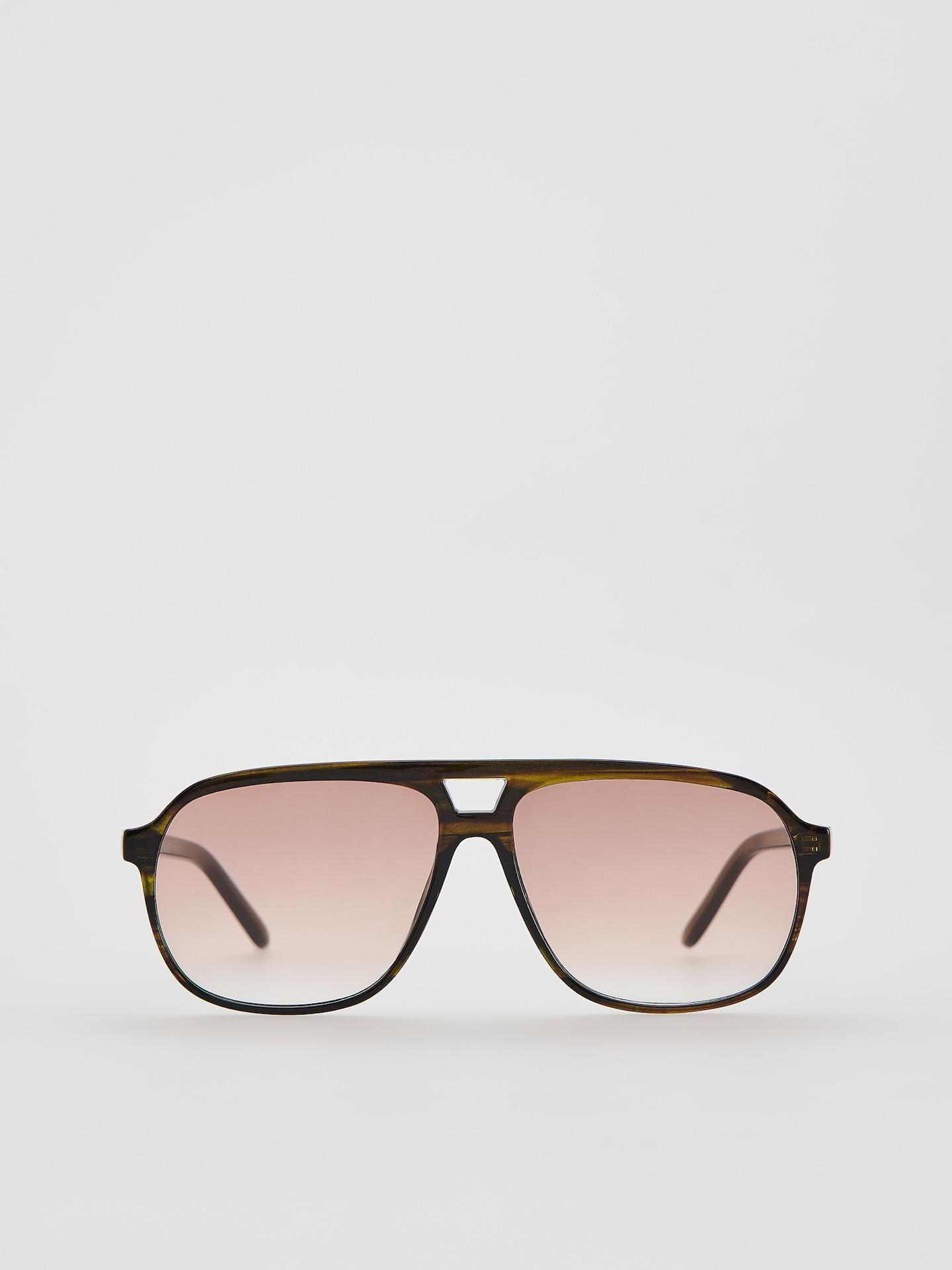 Brown Aviator Sunglasses, Brown, large image number 1