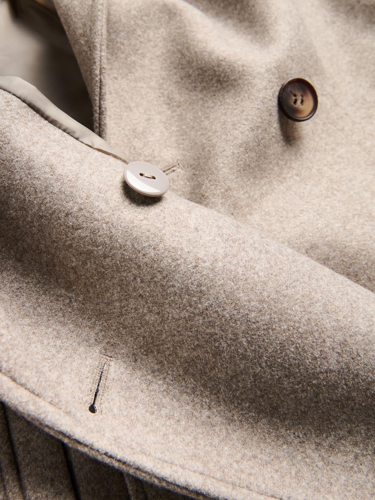 Brown Longline Coat With Tie Waist, 7401_74M, medium