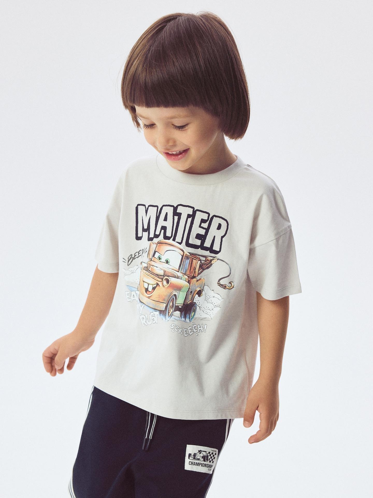 Grey Cotton T-Shirt Cars, Light grey, large image number 2