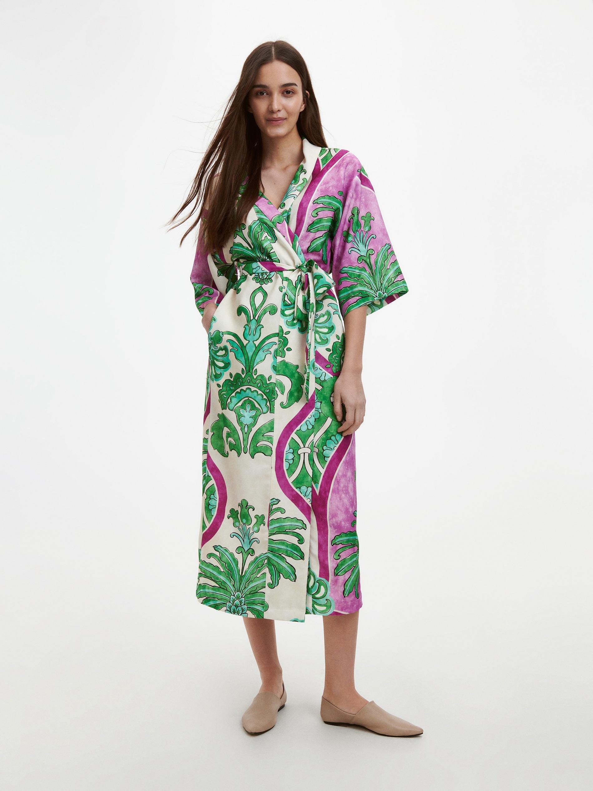 Multicolour Kimono Dress, , large image number 0