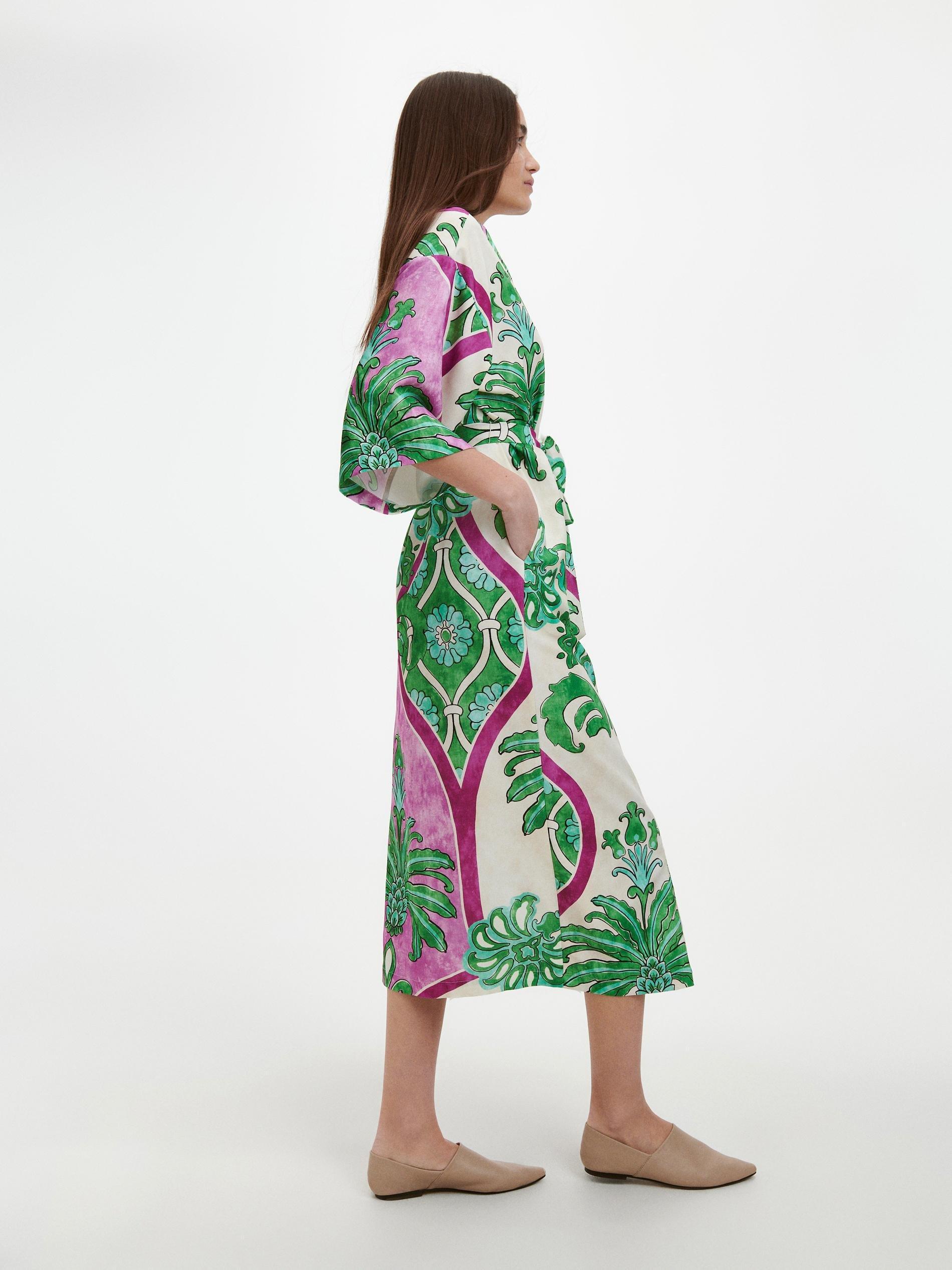 Multicolour Kimono Dress, , large image number 2