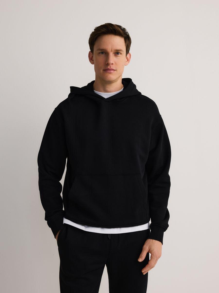 Black Cotton Sweatshirt, , large image number 0