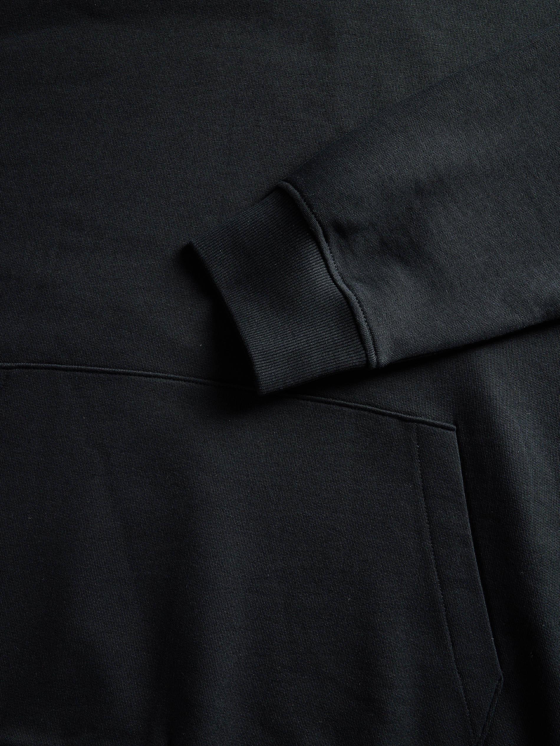 Black Cotton Sweatshirt, Black, medium