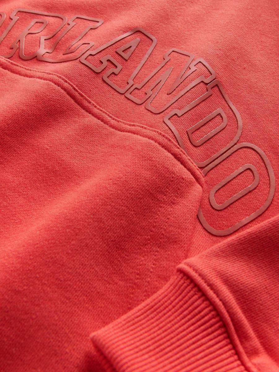 Red Cotton Sweatshirt, , large image number 1