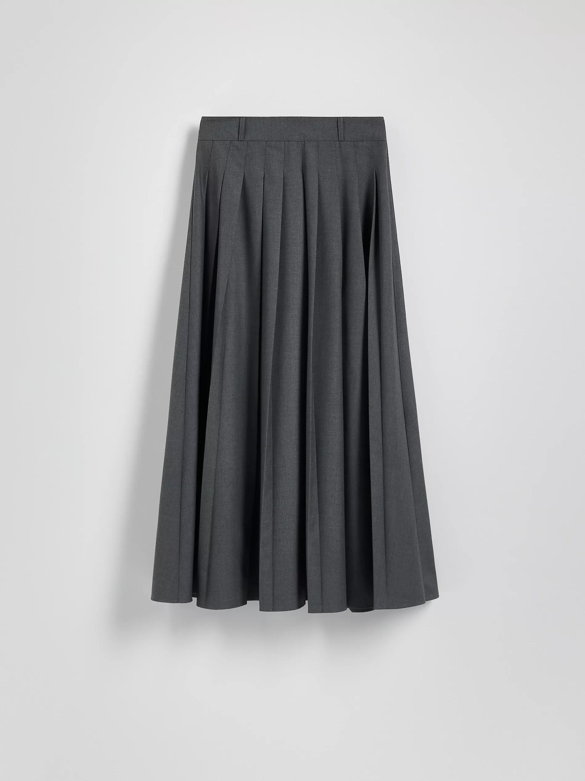 Grey Pleated Skirt, , large image number 4