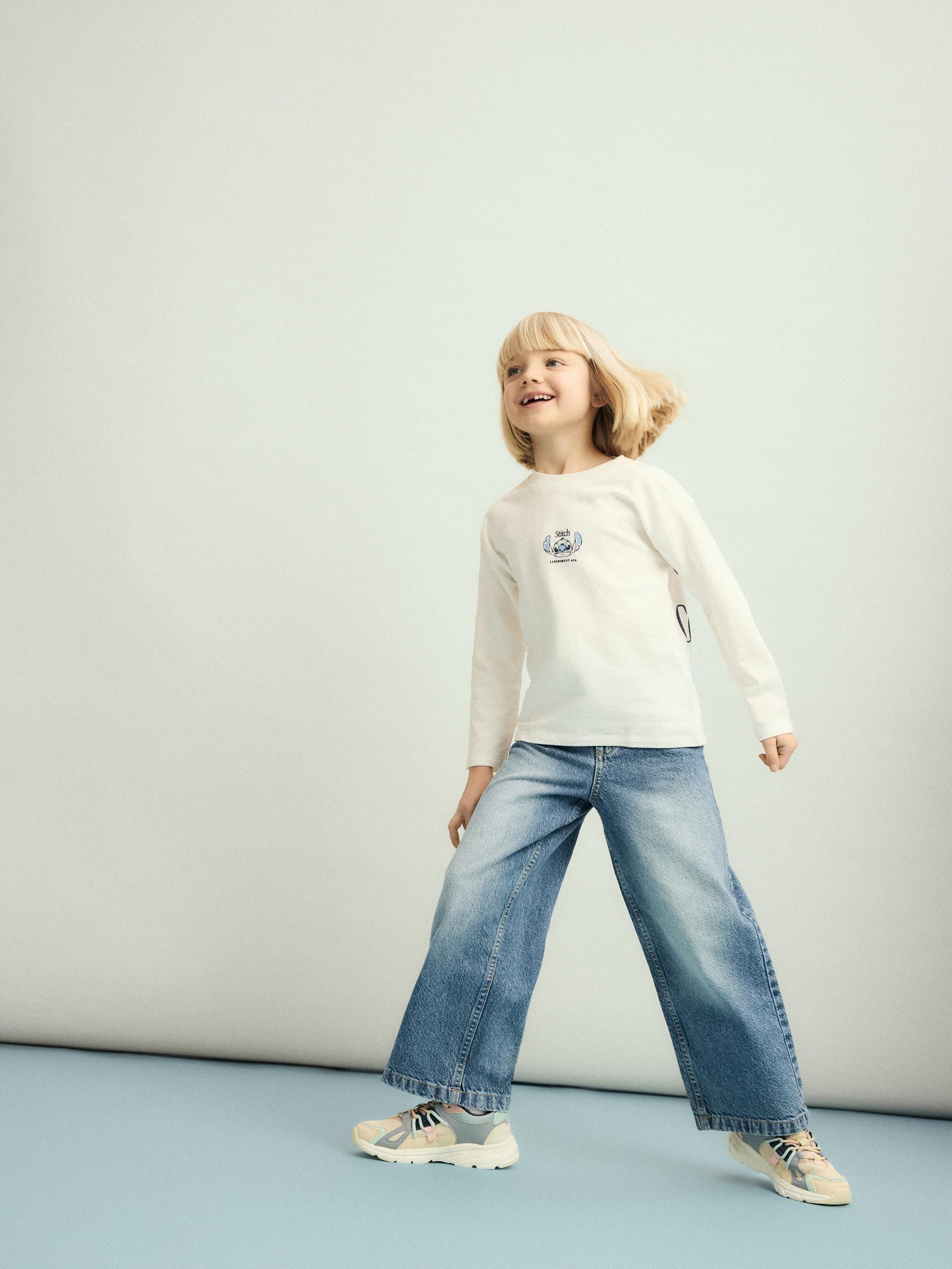 Cream Cotton Set With Print, Blue, large image number 3