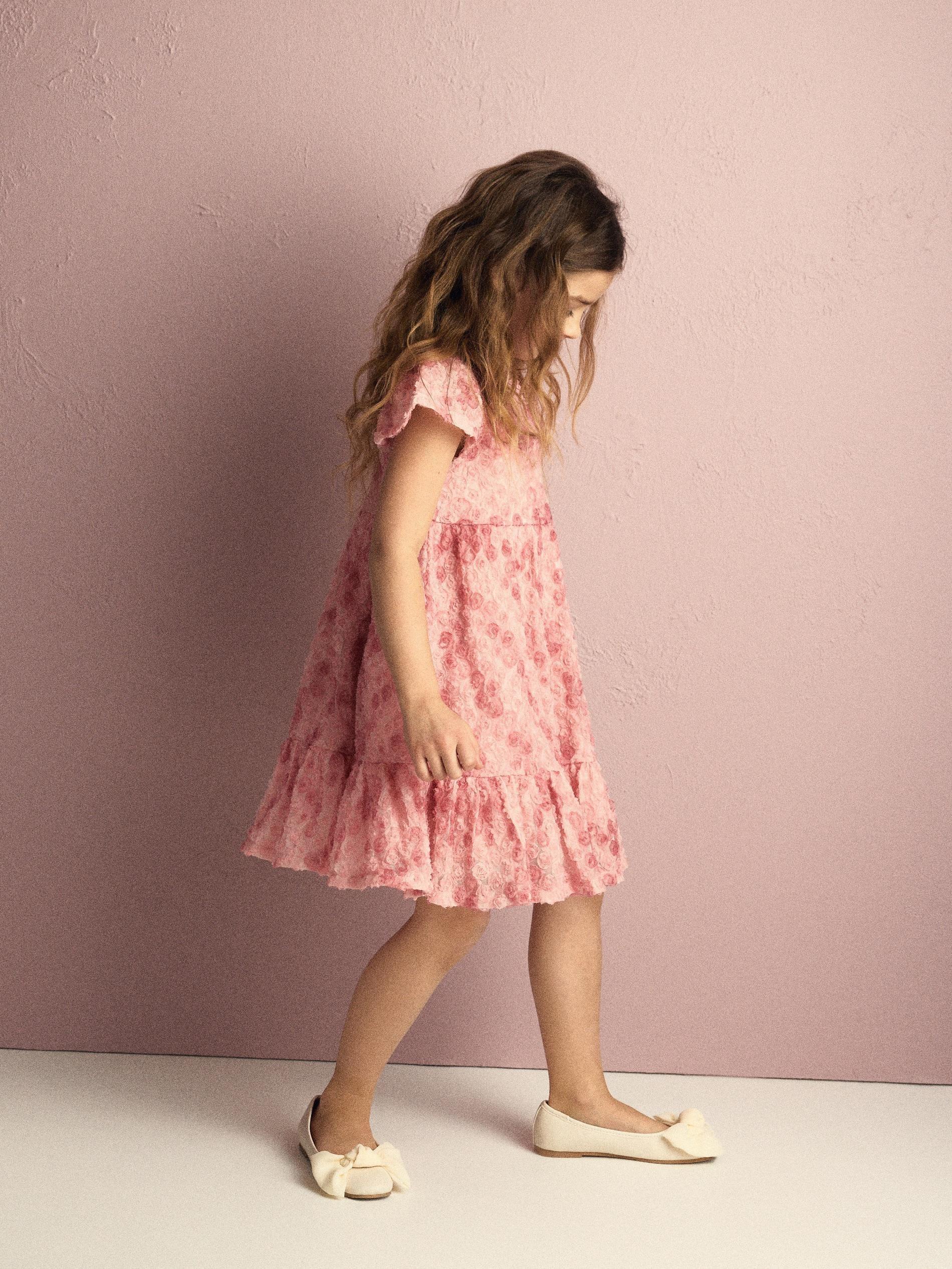 Rose Structured Dress, Pink, large image number 3