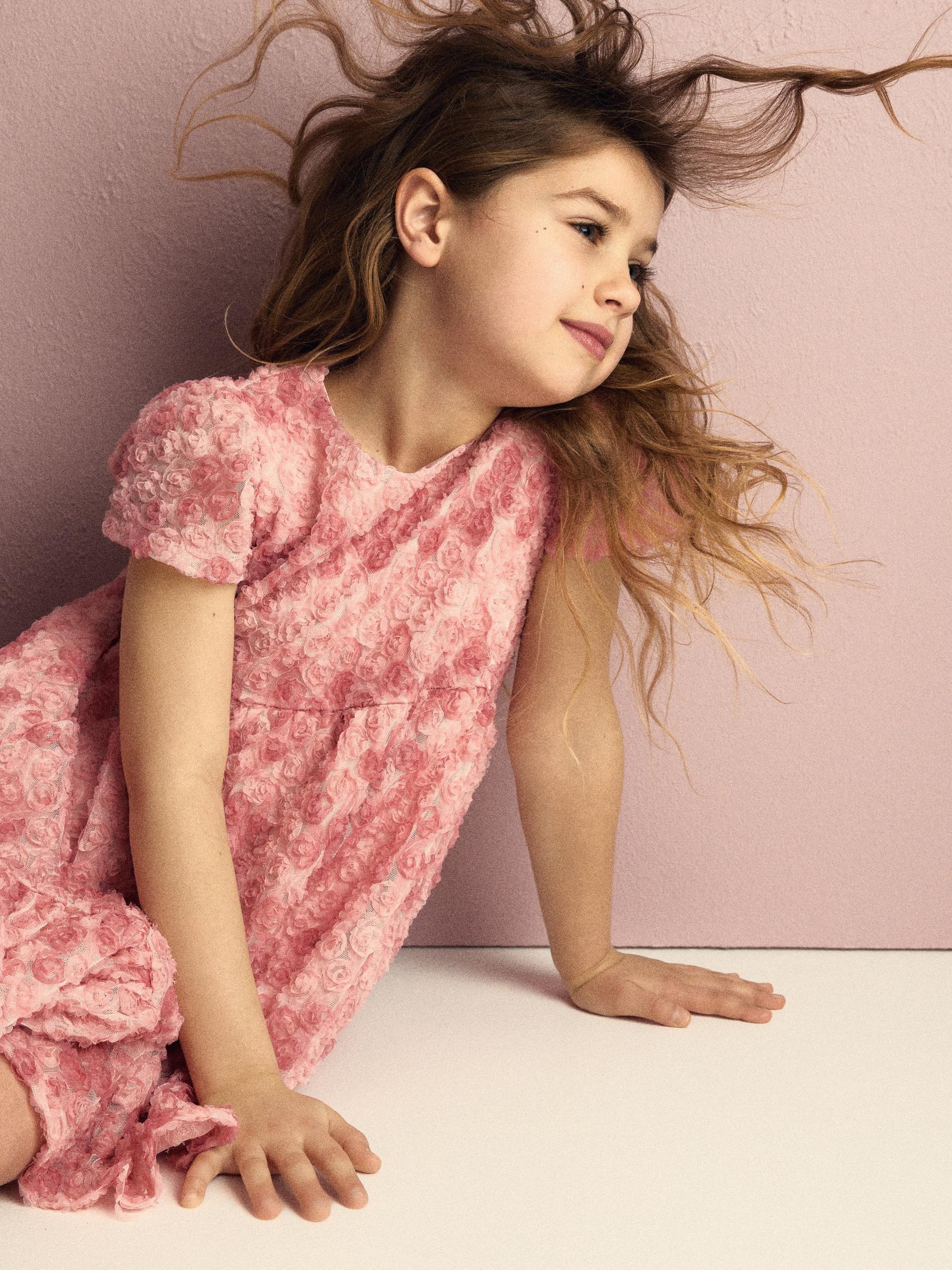Rose Structured Dress, Pink, large image number 5