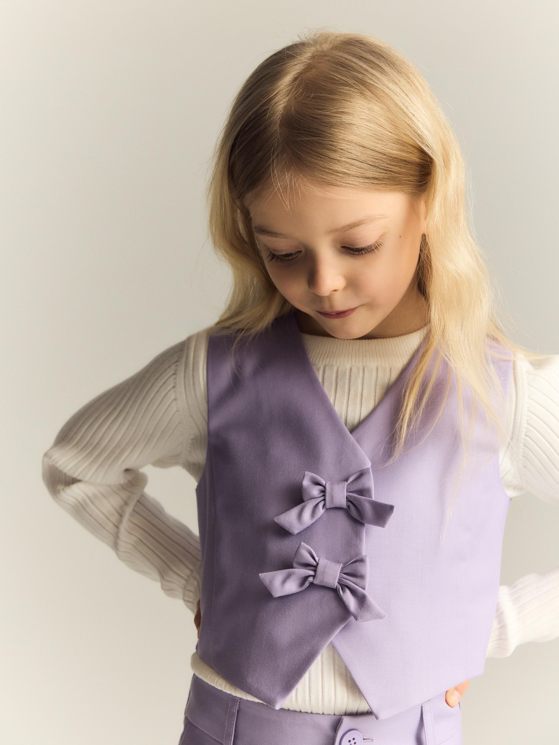 Purple Viscose Rich Vest, Purple, large image number 1