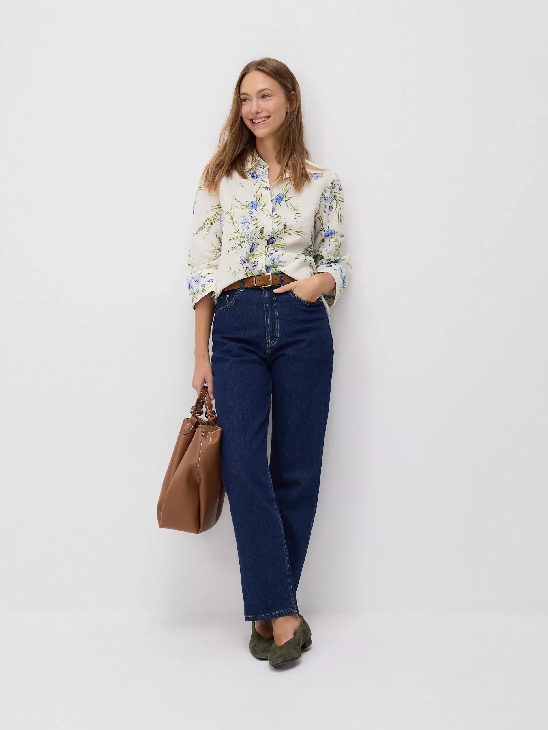Multicolour Patterned Cotton Shirt With Short Sleeves, , large image number 0