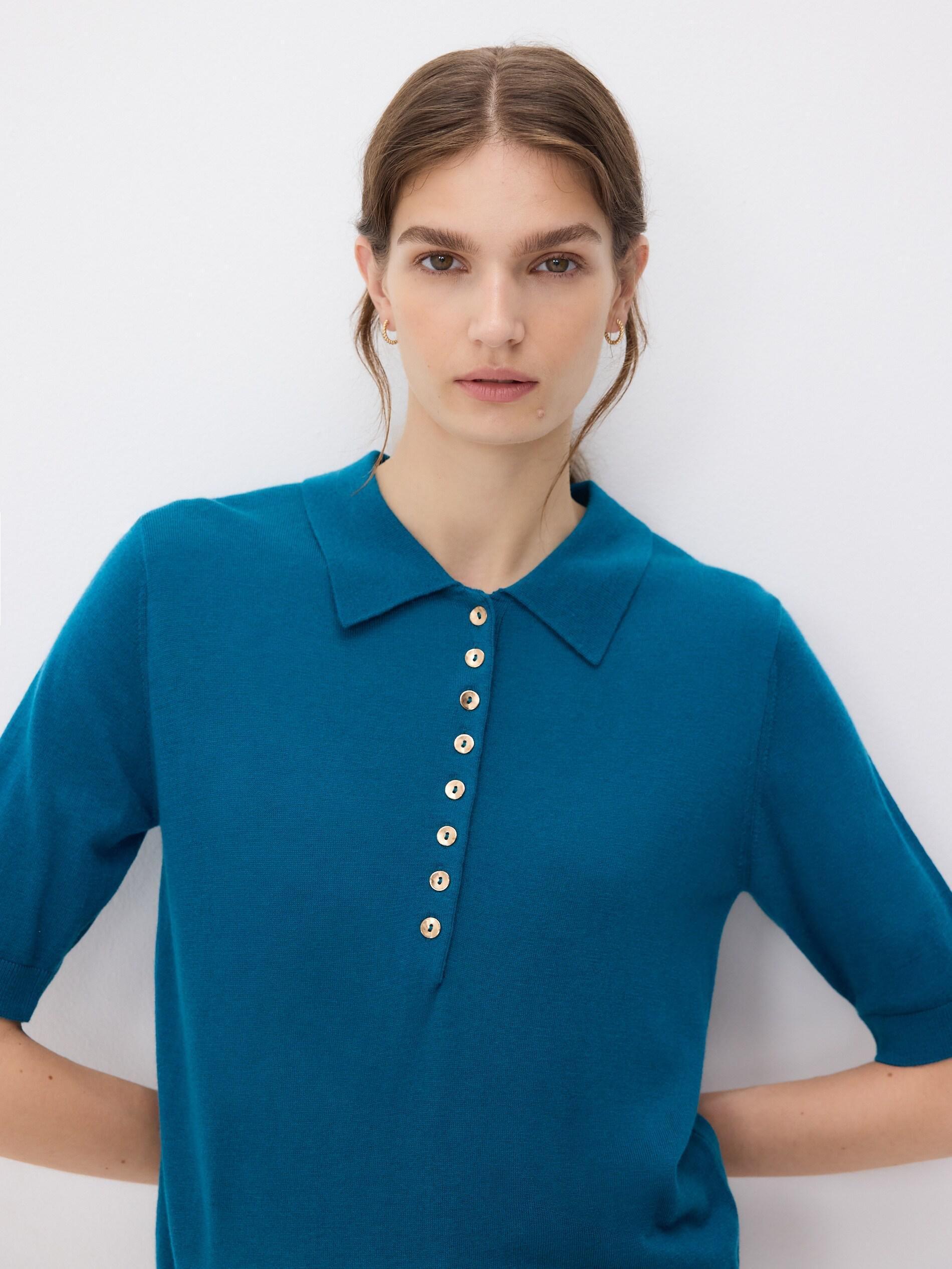 Turquoise Wool Blend Jumper, Turquoise, medium