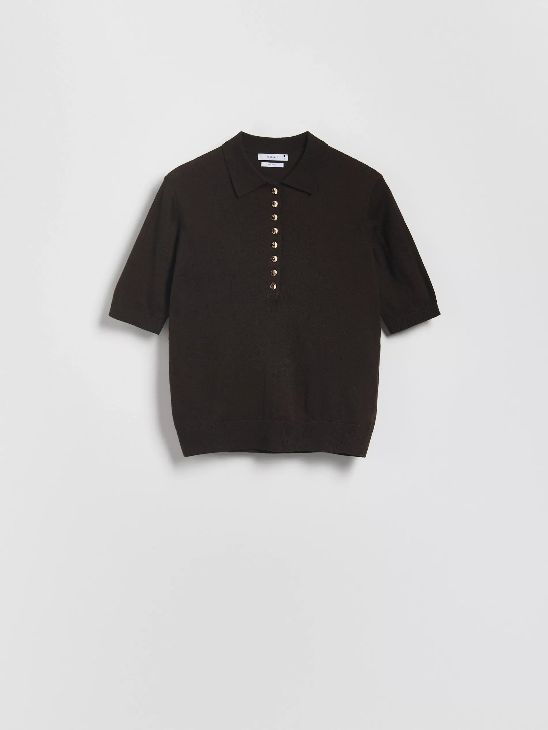 Brown Wool Blend Jumper, , medium