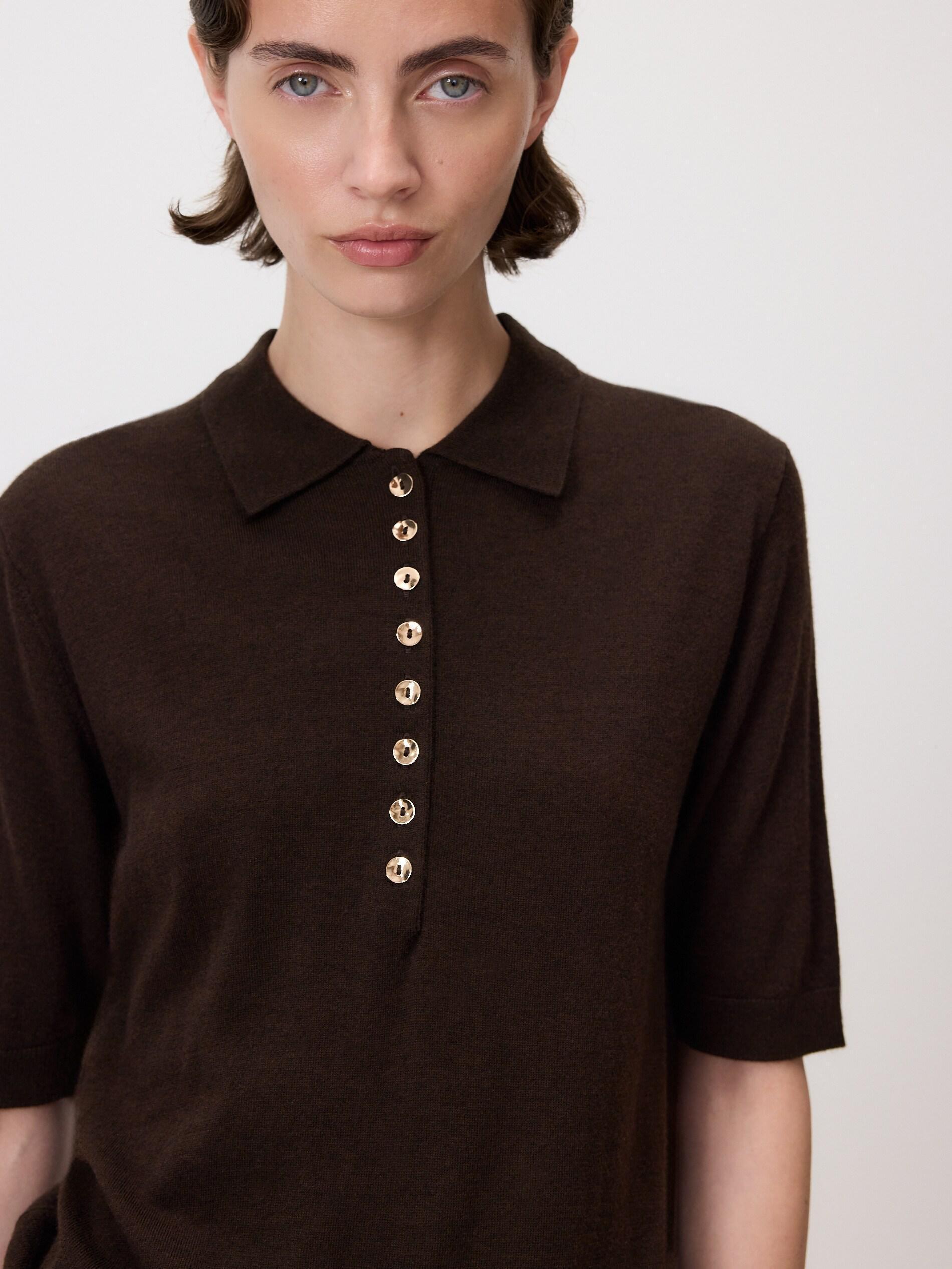 Brown Wool Blend Jumper, Brown, large image number 1