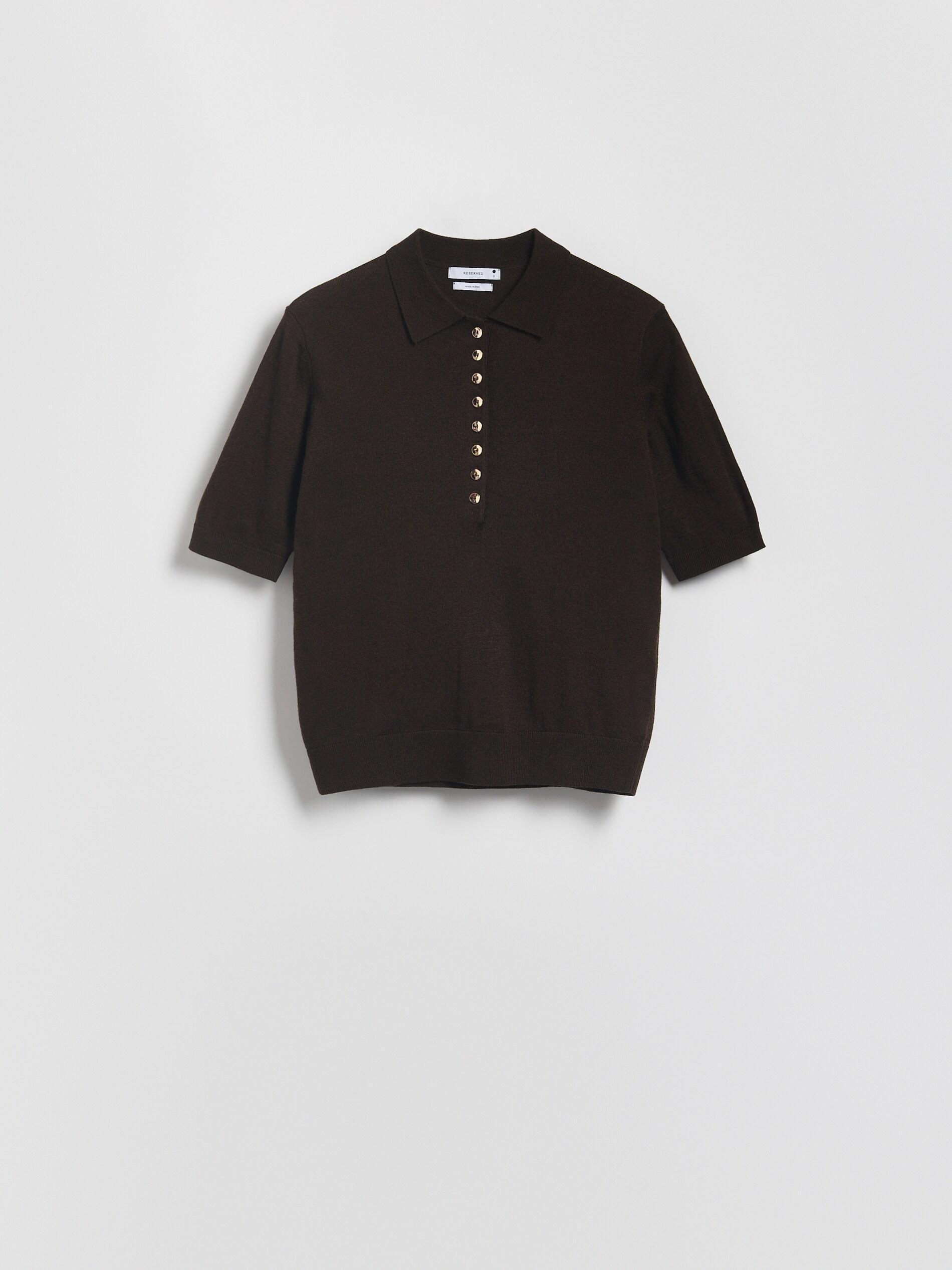 Brown Wool Blend Jumper, Brown, large image number 2