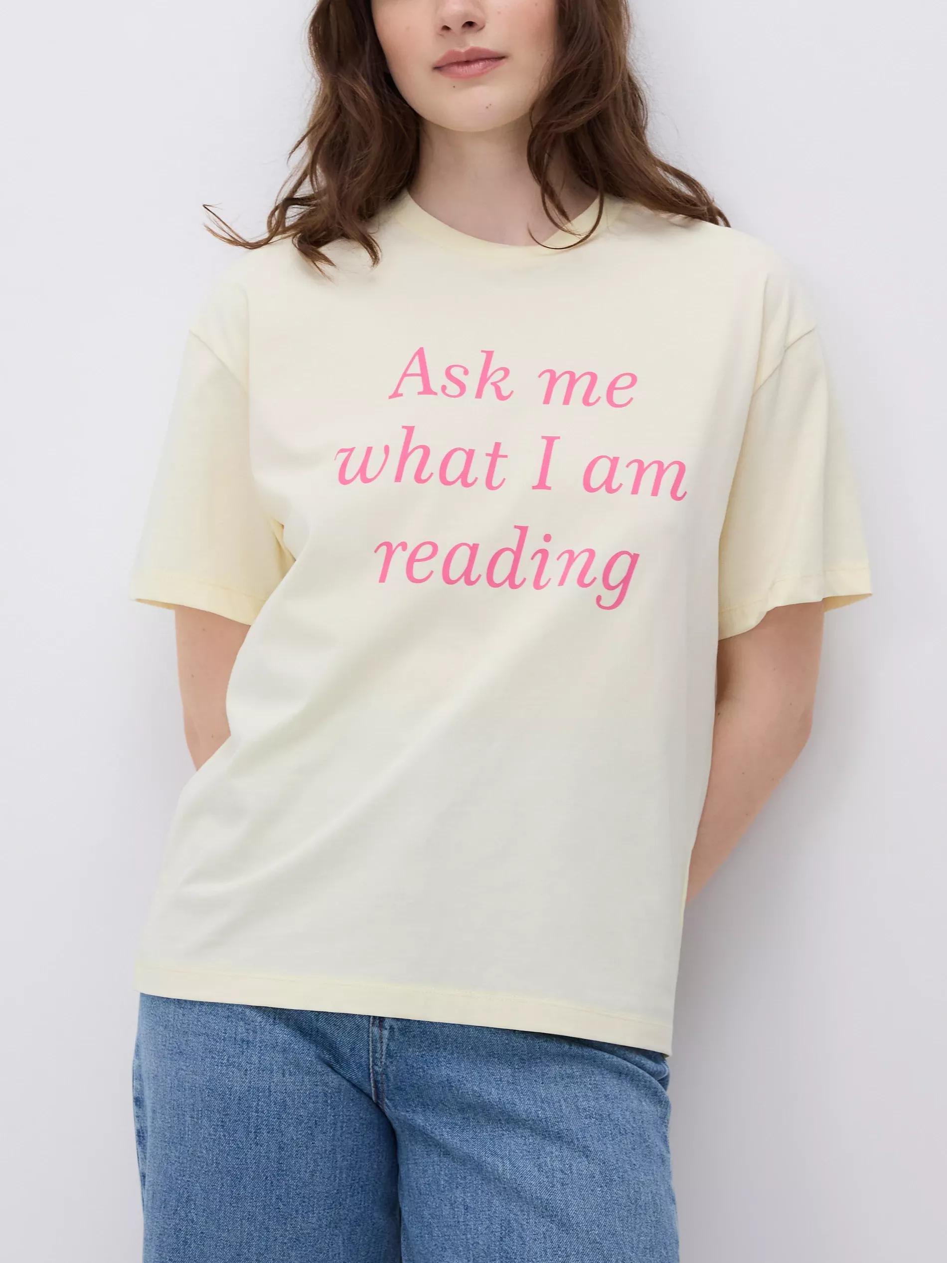 Yellow Oversized T-Shirt With Print, , large image number 1