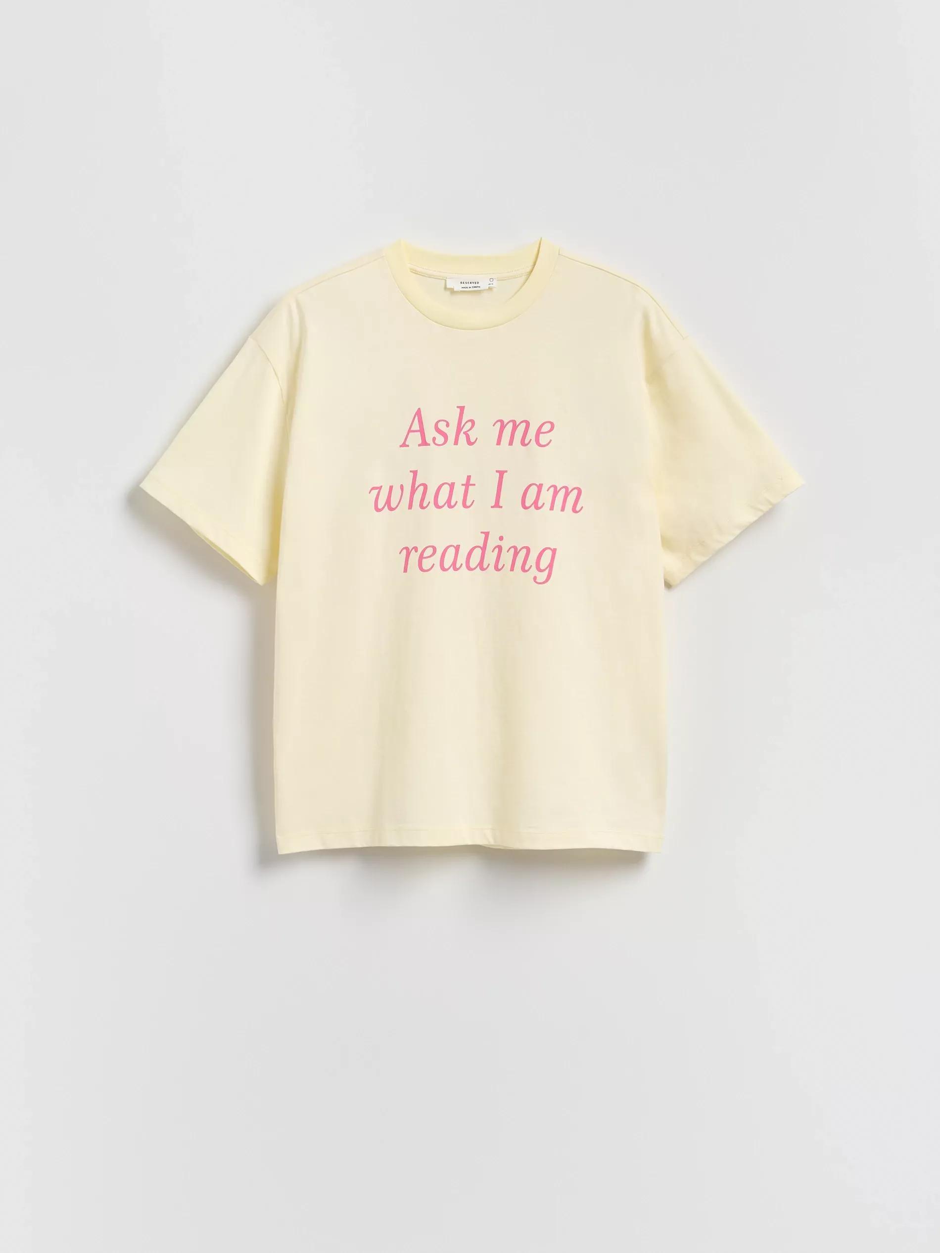 Yellow Oversized T-Shirt With Print, , large image number 3