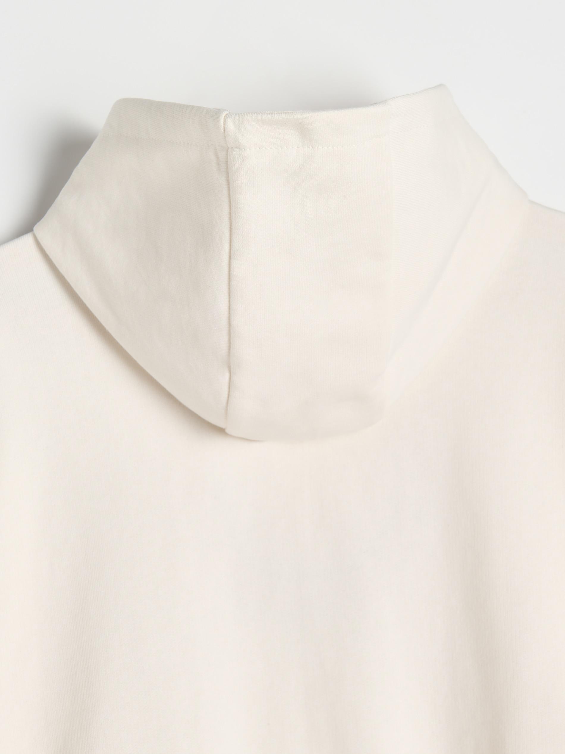 Cream Cotton Hoodie, Ivory, large image number 2