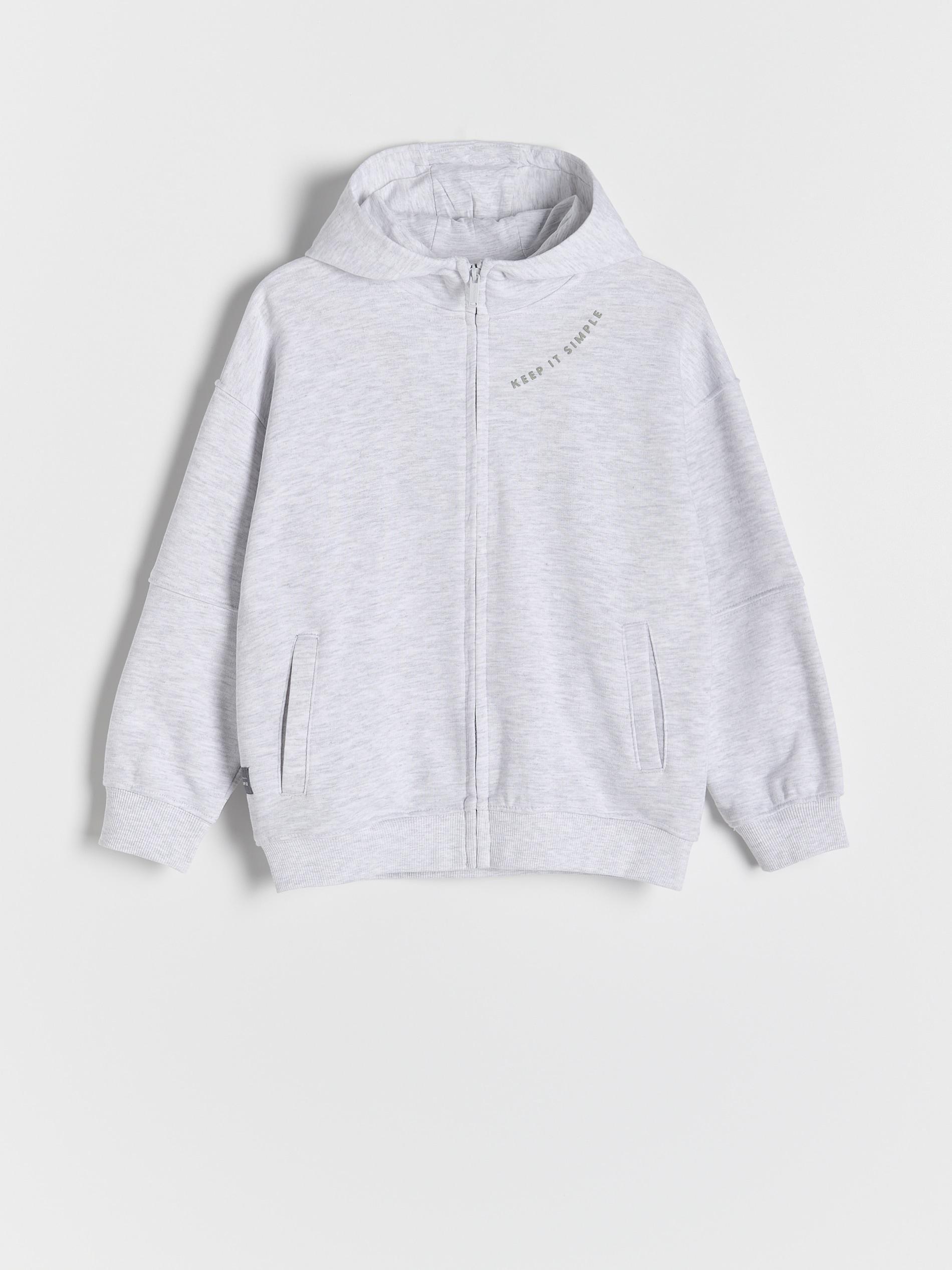 Grey Cotton Hoodie, Light grey, large image number 0