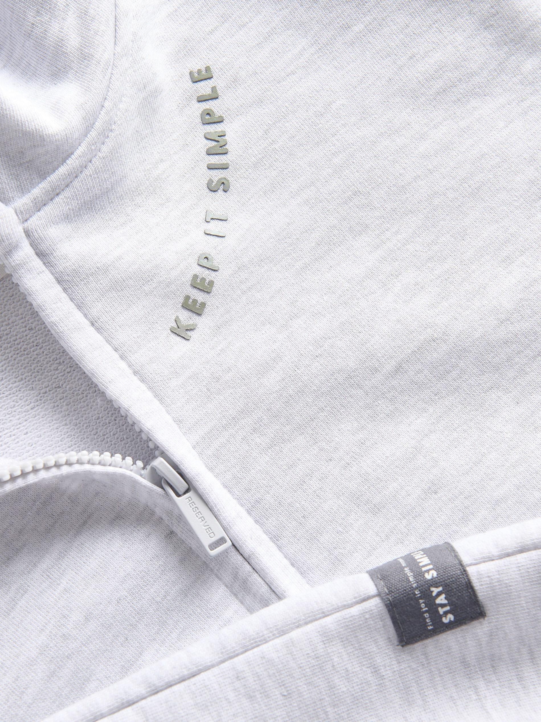 Grey Cotton Hoodie, Light grey, large image number 1