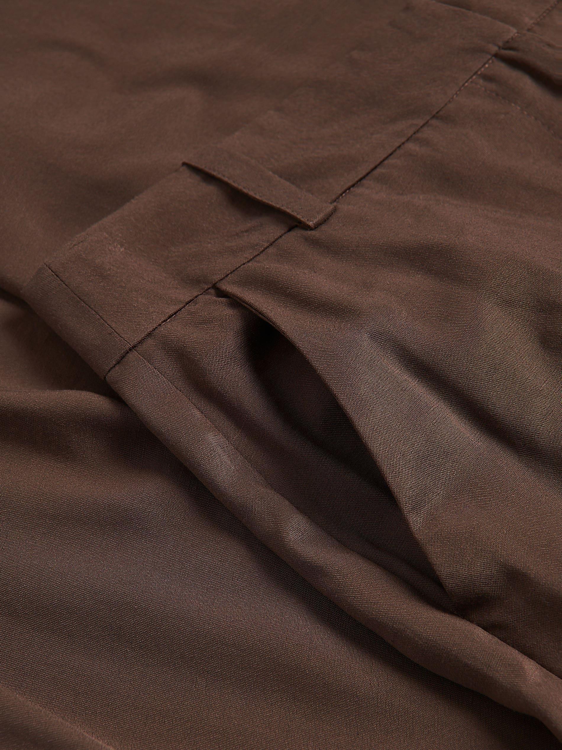 BROWN Loose trousers with viscose, , large image number 5