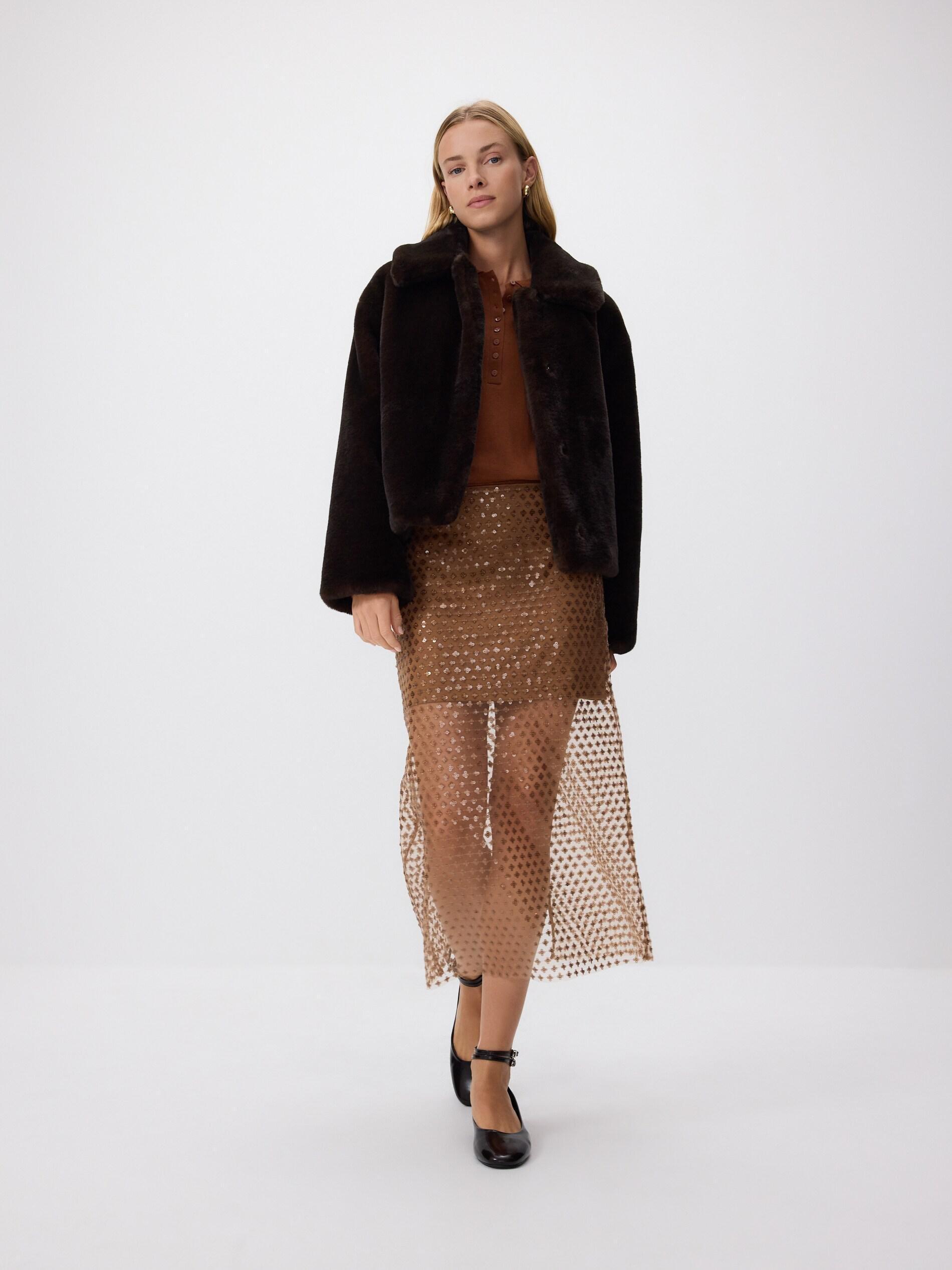 Brown Wool Blend Jumper, Brown, large image number 4