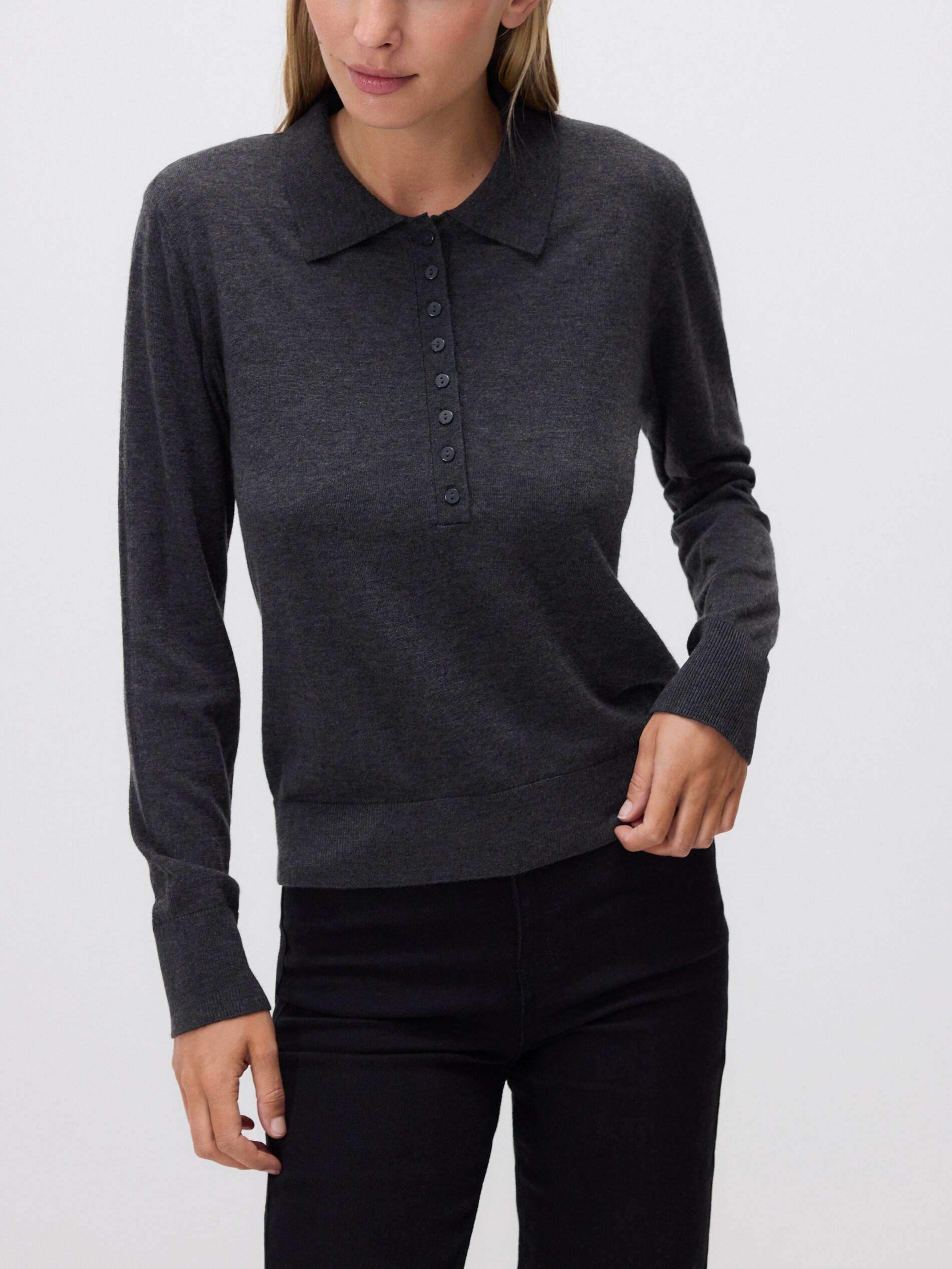 Grey Wool Blend Jumper, Grey, large image number 3