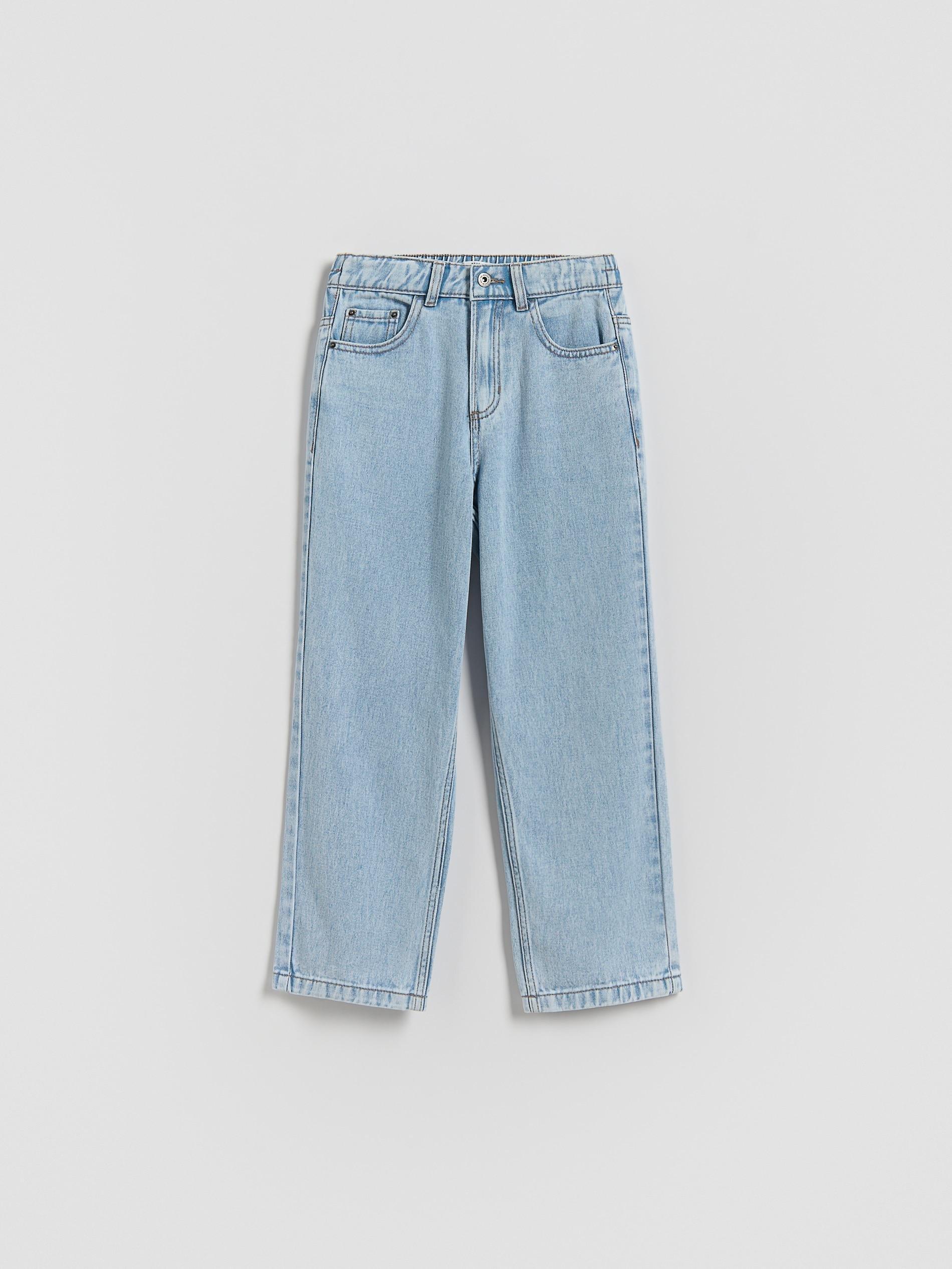 Blue Straight Jeans, Blue, large image number 0