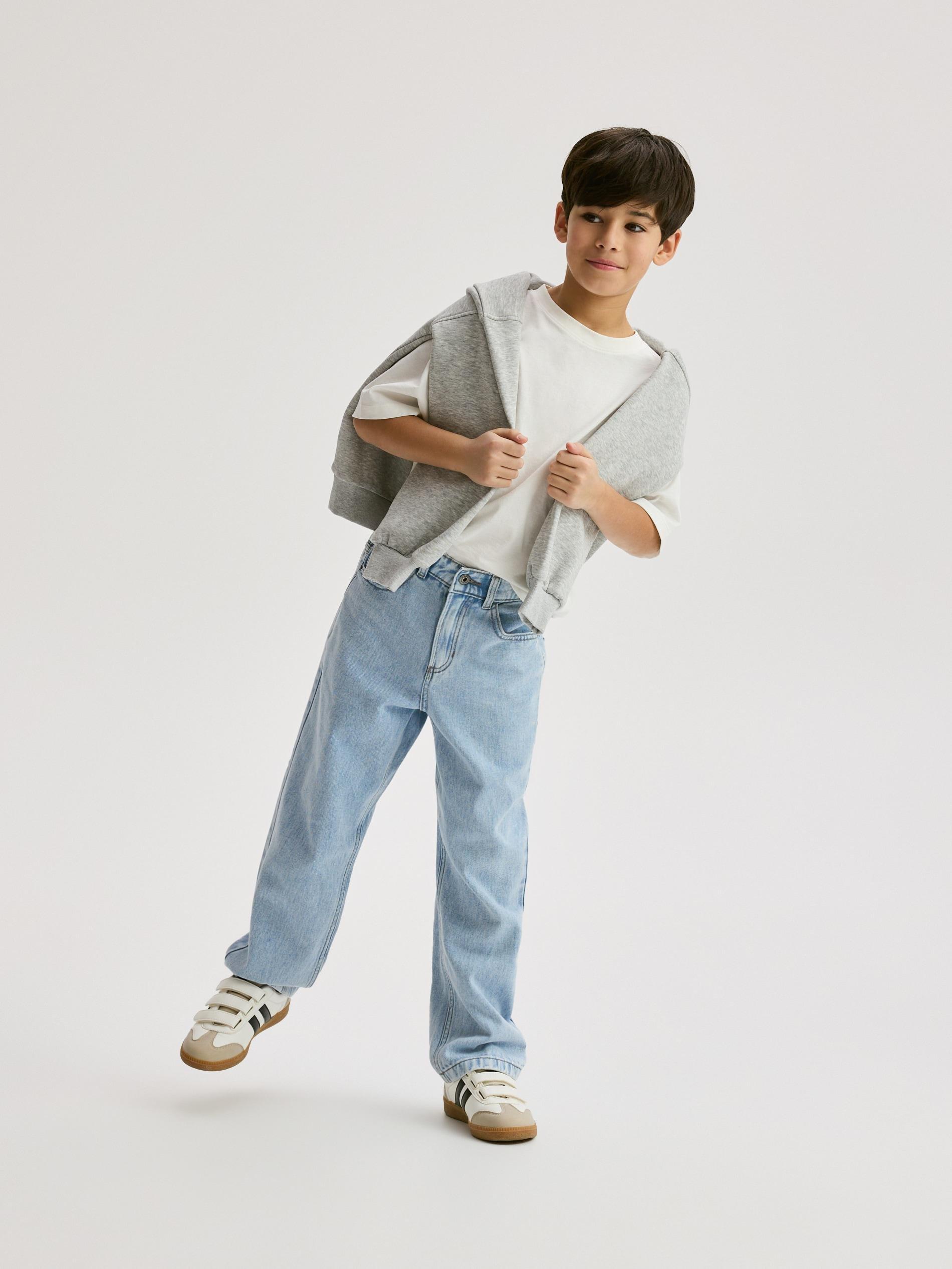 Blue Straight Jeans, Blue, large image number 2