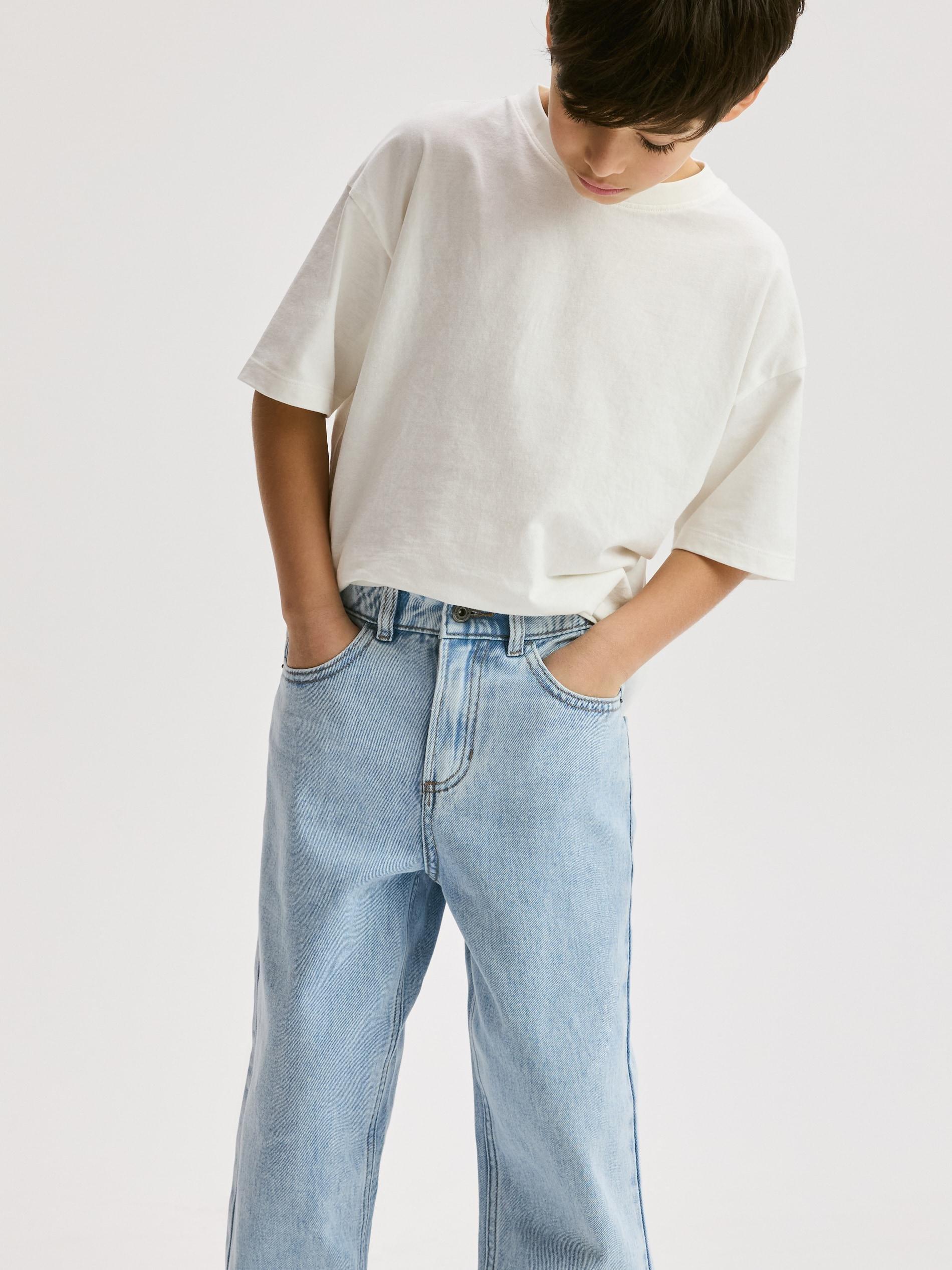 Blue Straight Jeans, Blue, large image number 3