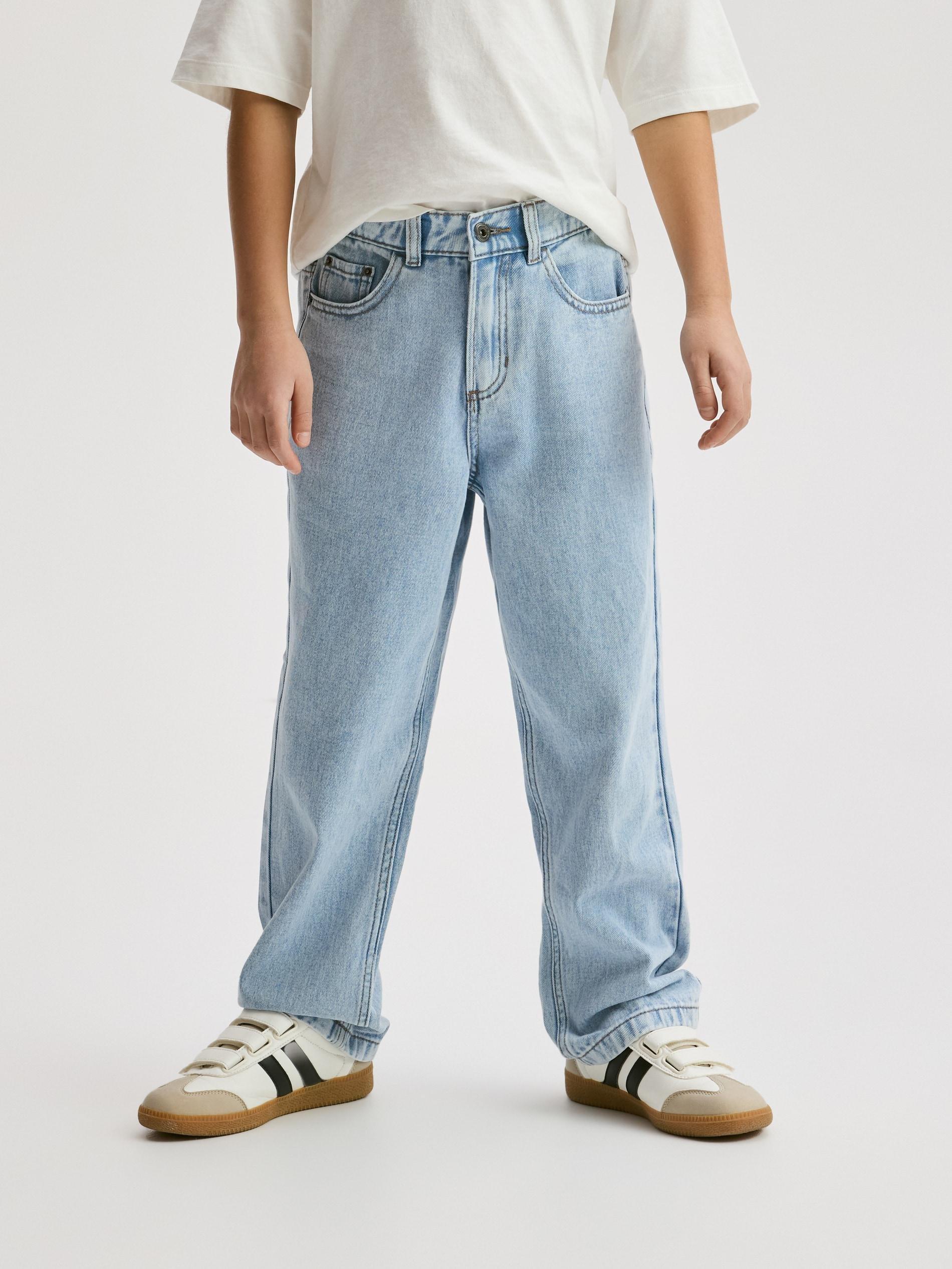 Blue Straight Jeans, Blue, large image number 4