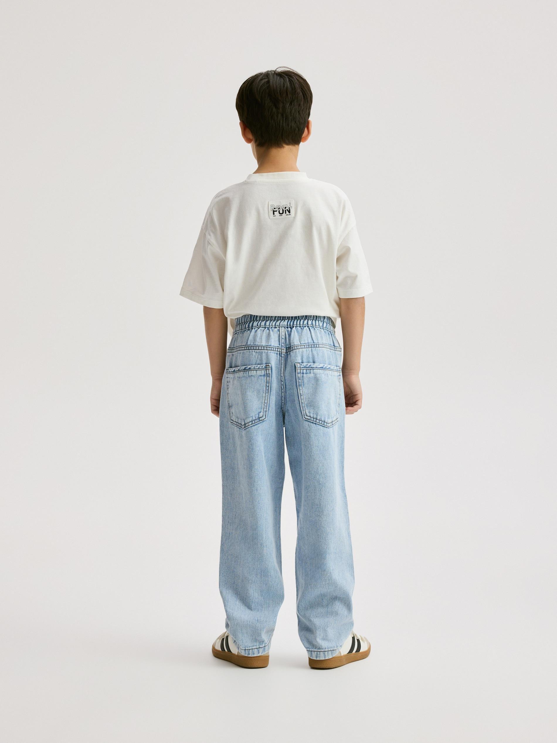 Blue Straight Jeans, Blue, large image number 5