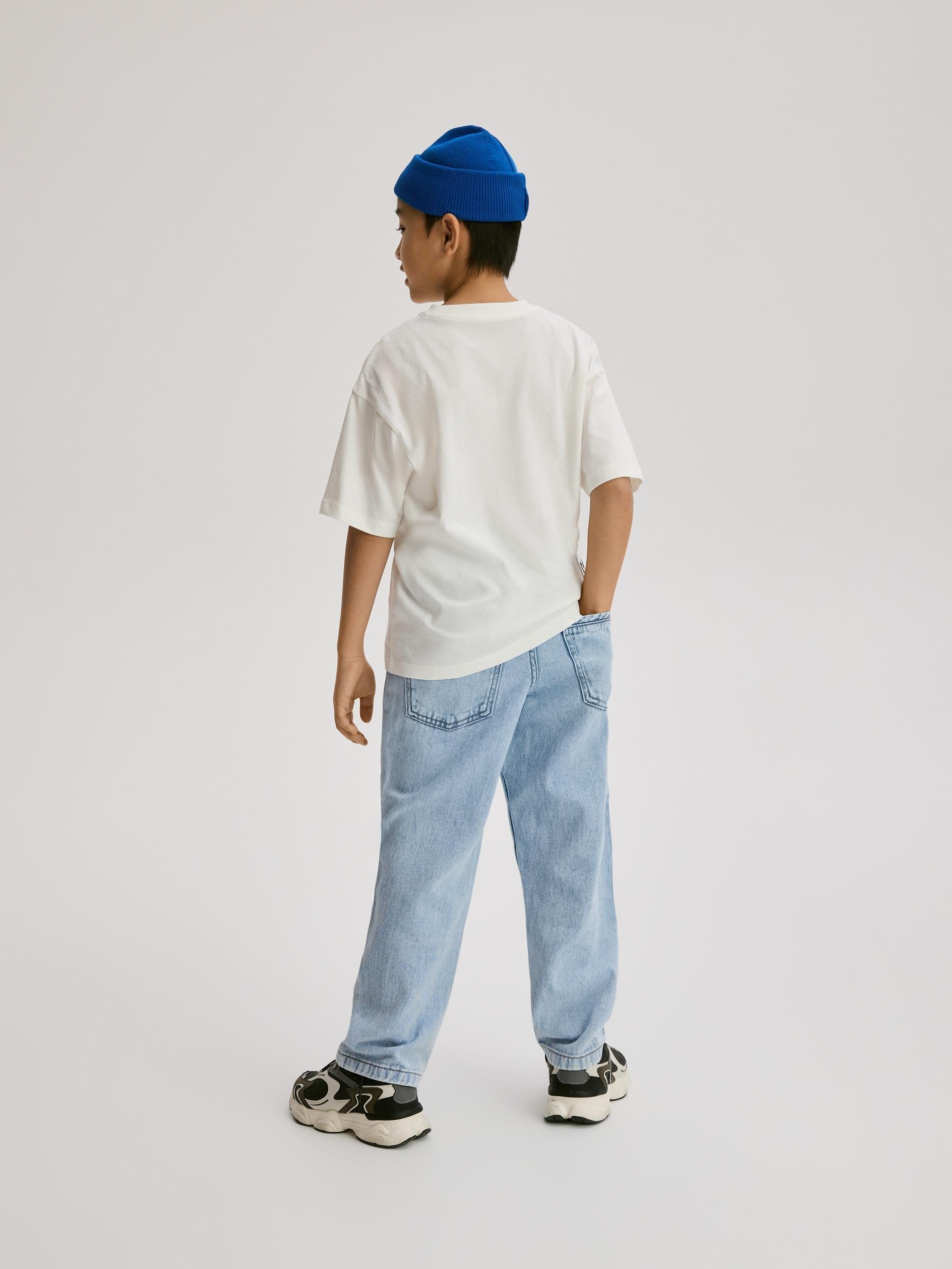 Blue Straight Jeans, Blue, large image number 6