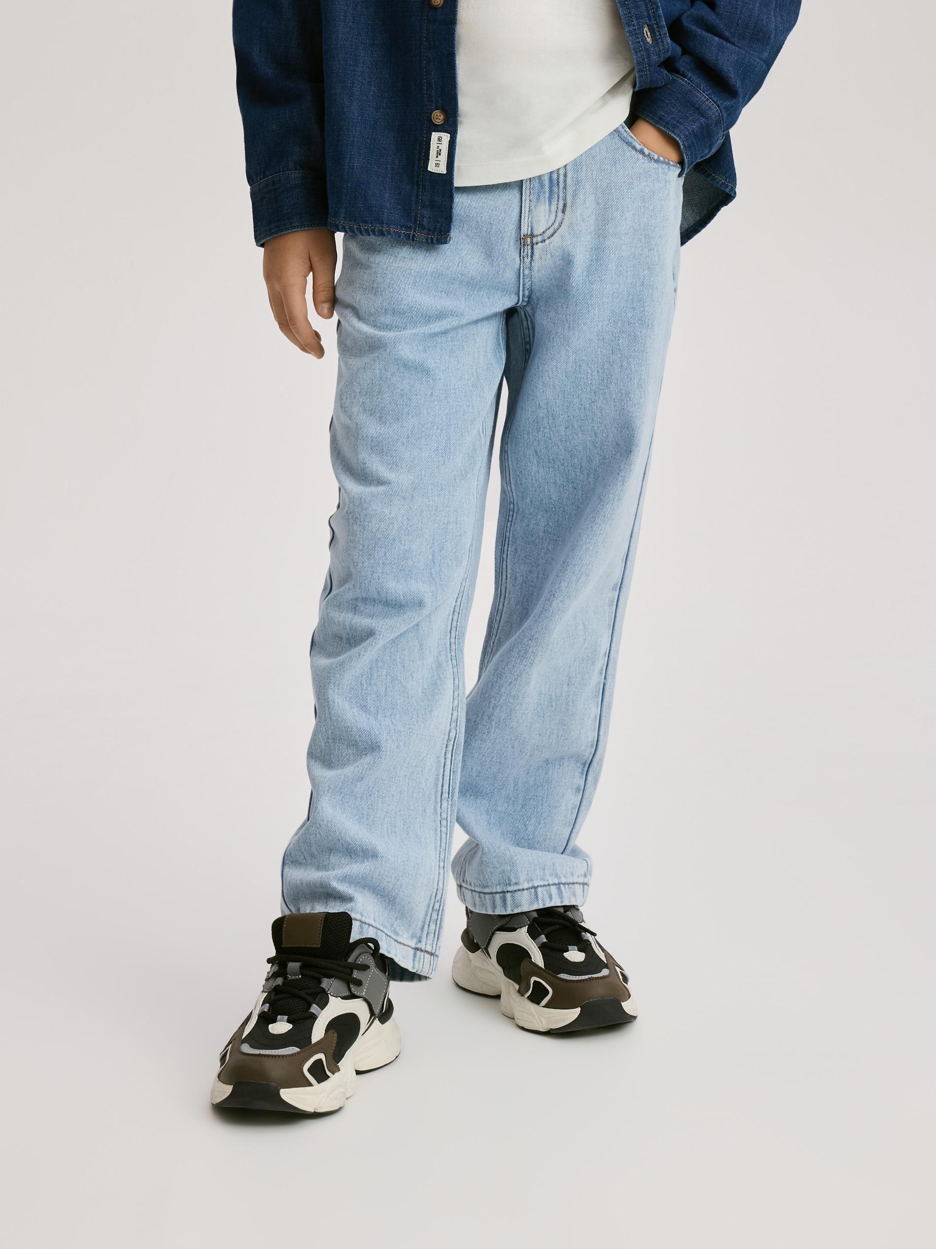 Blue Straight Jeans, Blue, large image number 8