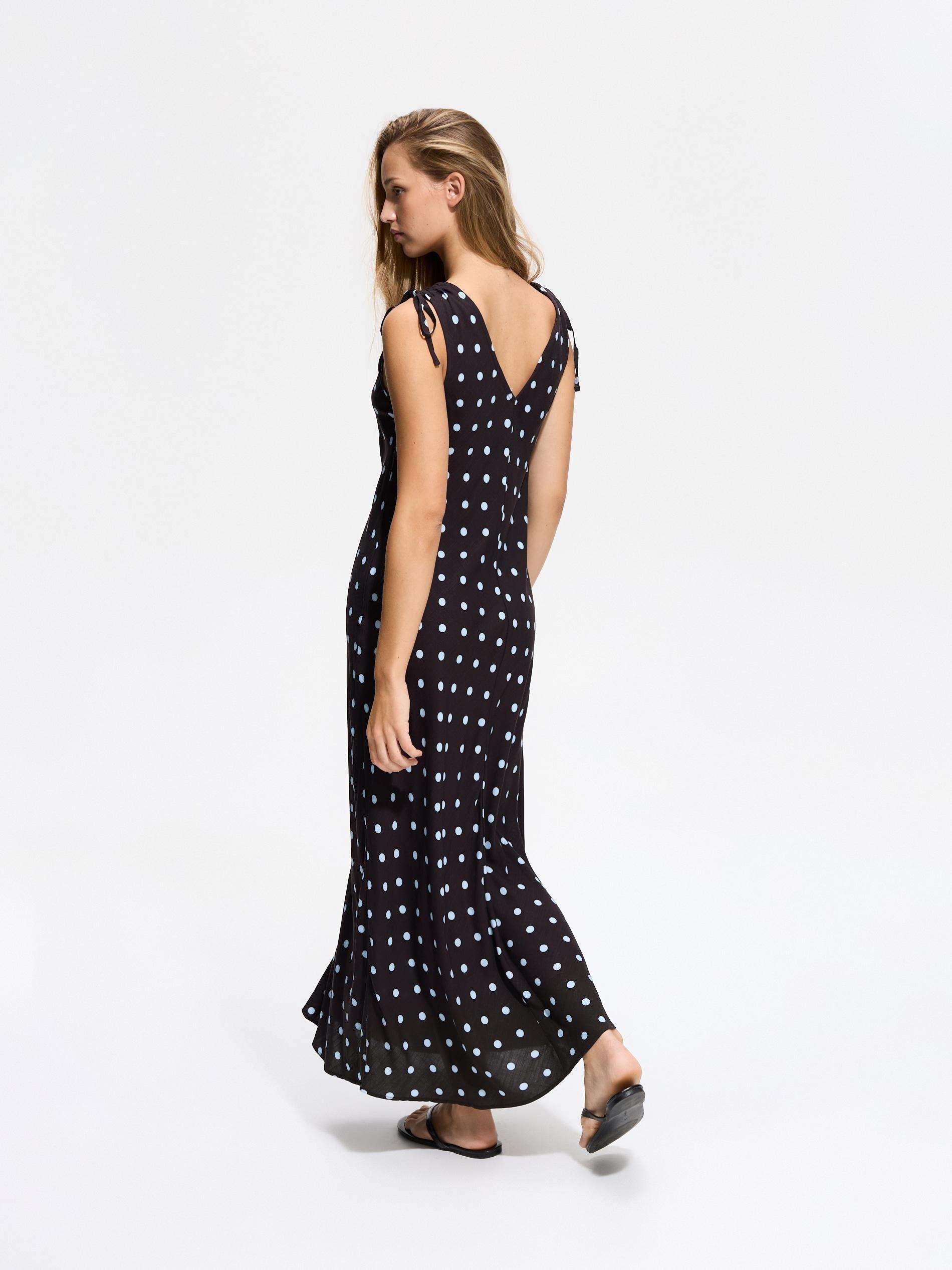 Multicolour Maxi Polka Dot Dress, Multicolor, large image number 2