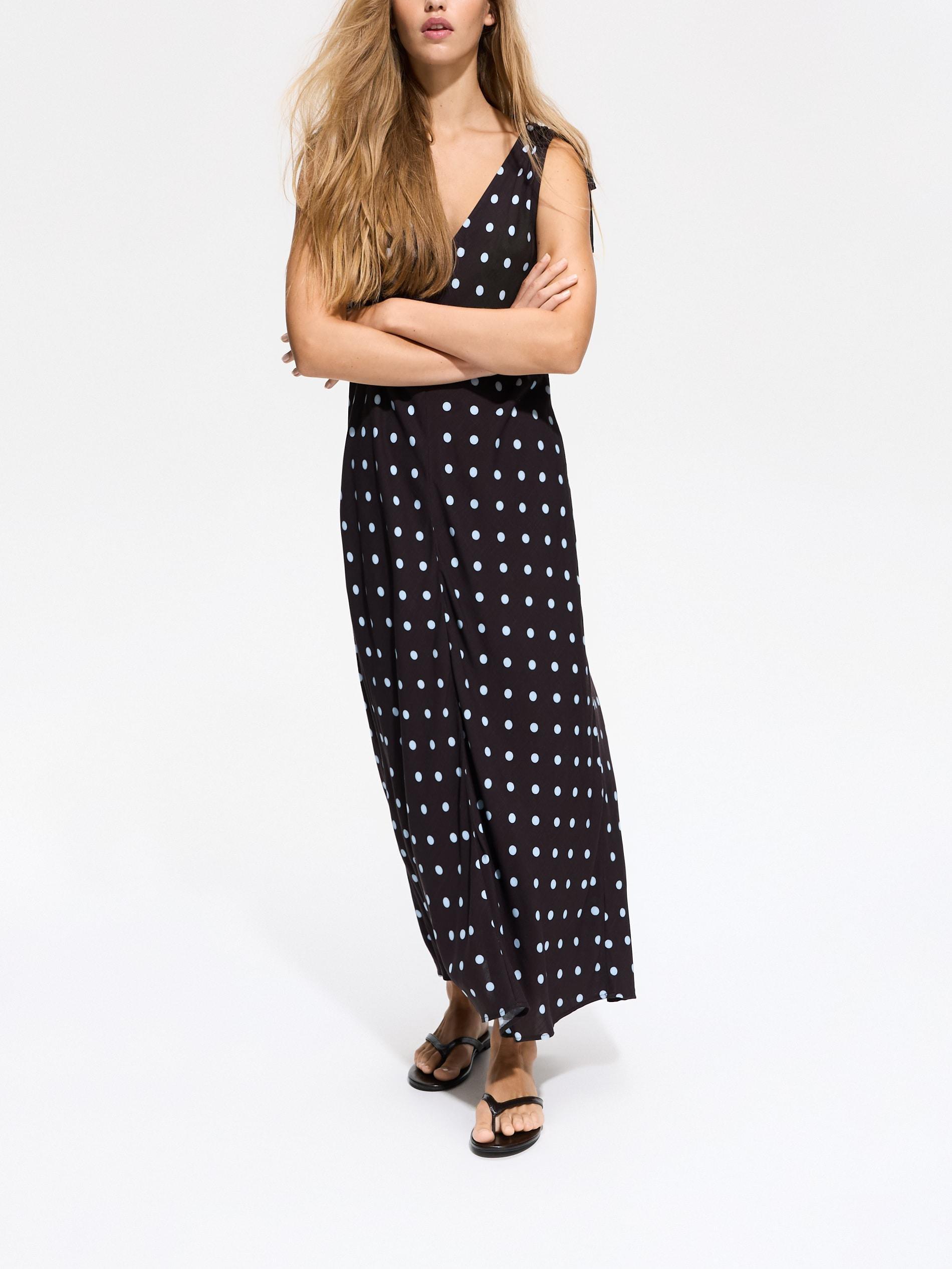 Multicolour Maxi Polka Dot Dress, Multicolor, large image number 3