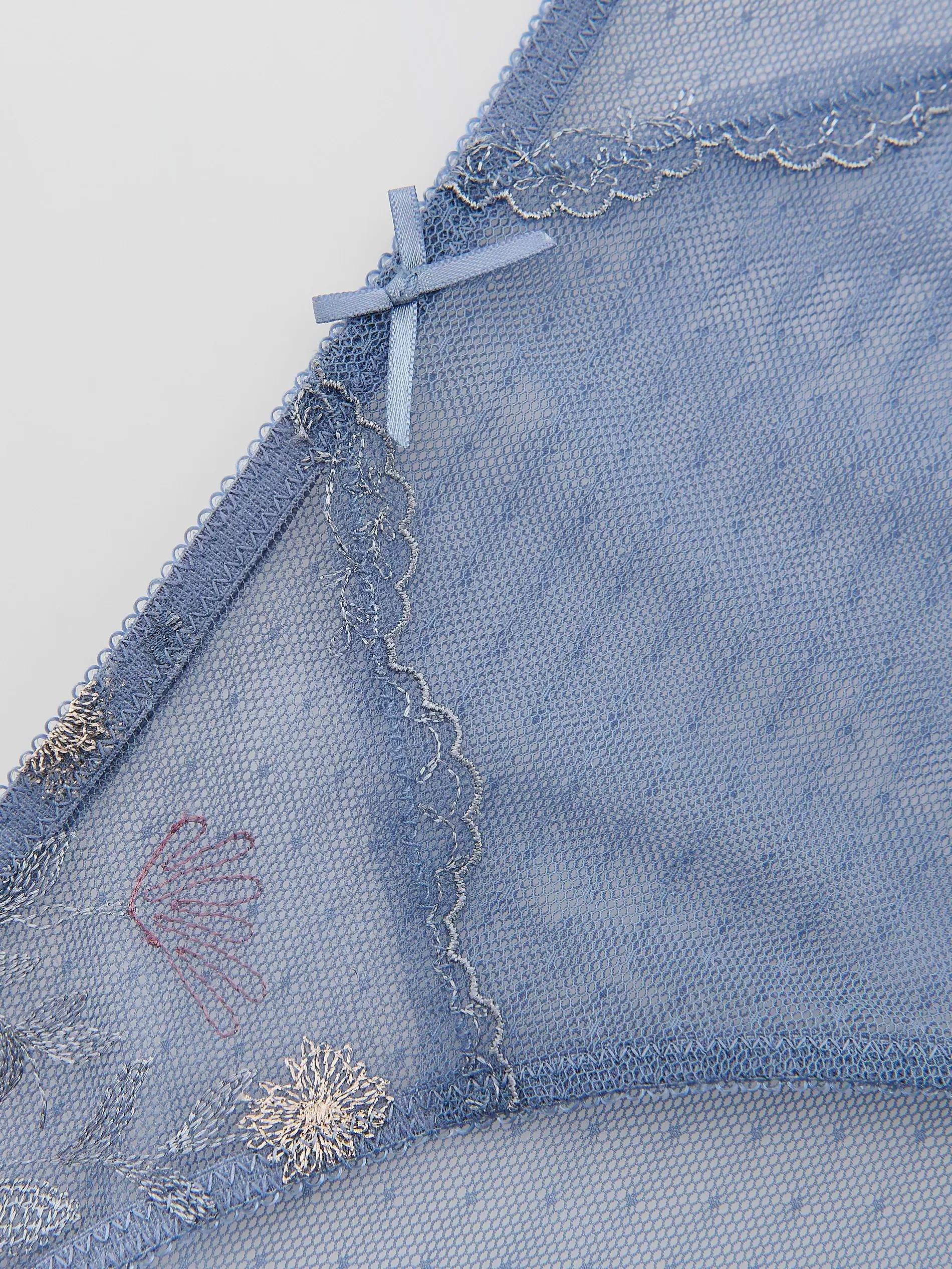 LAVENDER Mesh panties with embroidery, Purple, medium