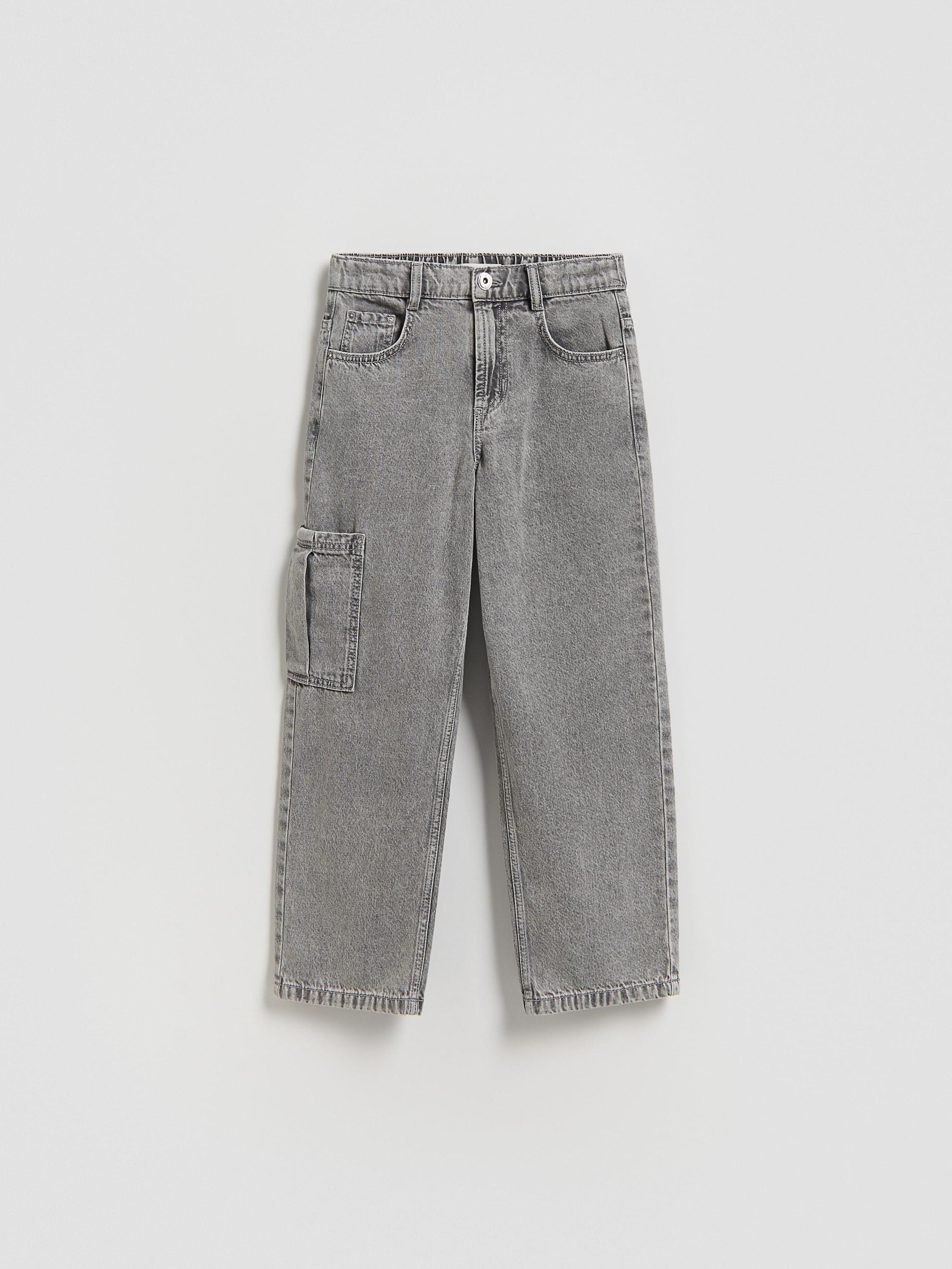 Blue Embroidered Cotton Shirt, Light grey, large image number 0