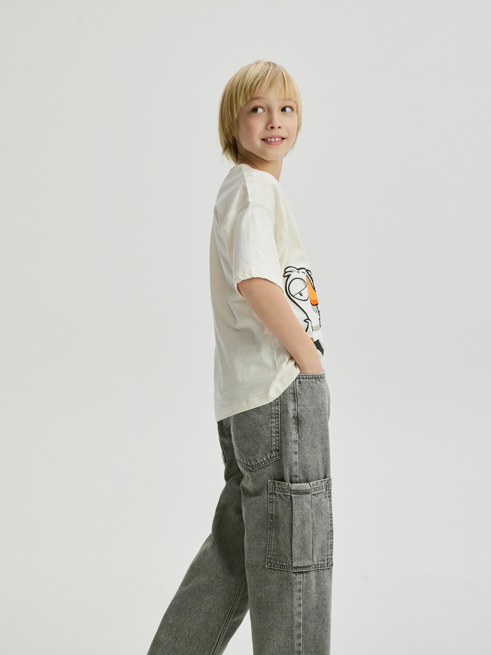 Blue Embroidered Cotton Shirt, Light grey, large image number 5