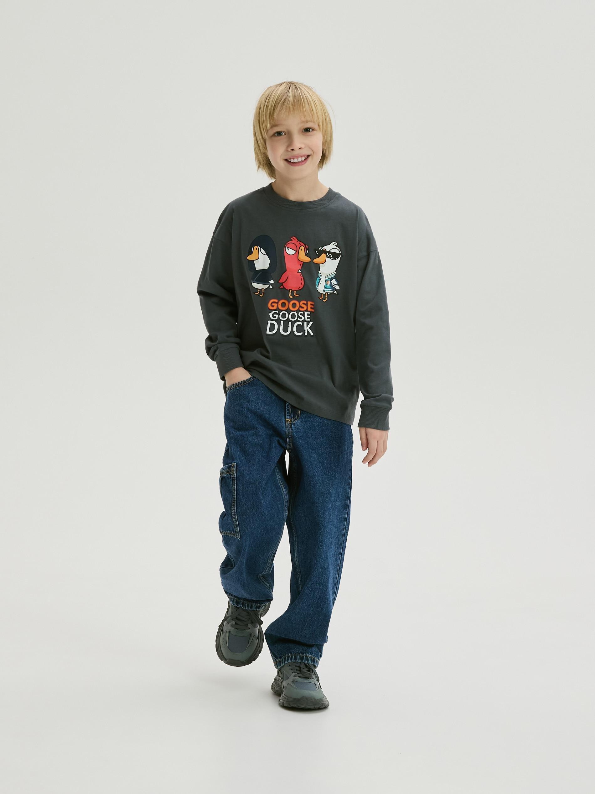 Blue Jeans Straight Fit Jeans, Blue, large image number 3