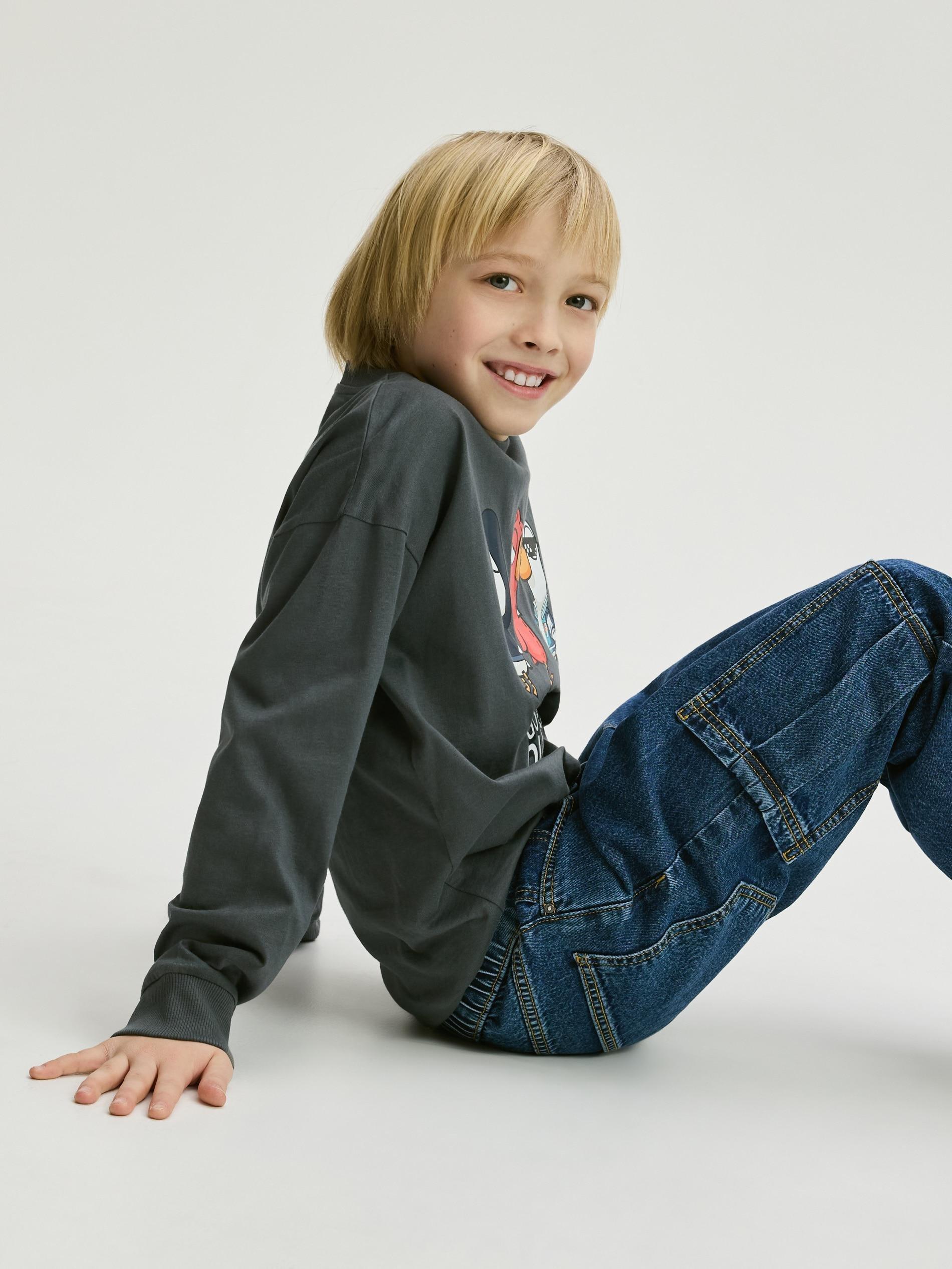 Blue Jeans Straight Fit Jeans, Blue, large image number 4