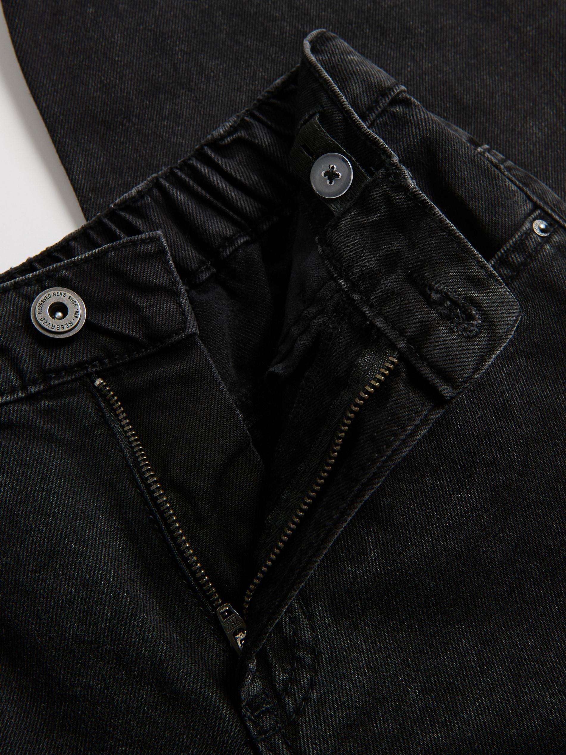 Black Straight Fit Jeans, Black, medium